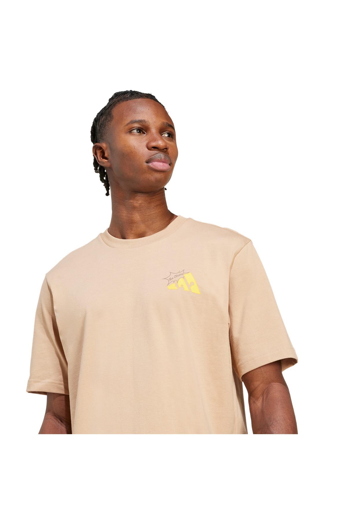 adidas Kahverengi Erkek   T-shirt M CHEESE T JM6461