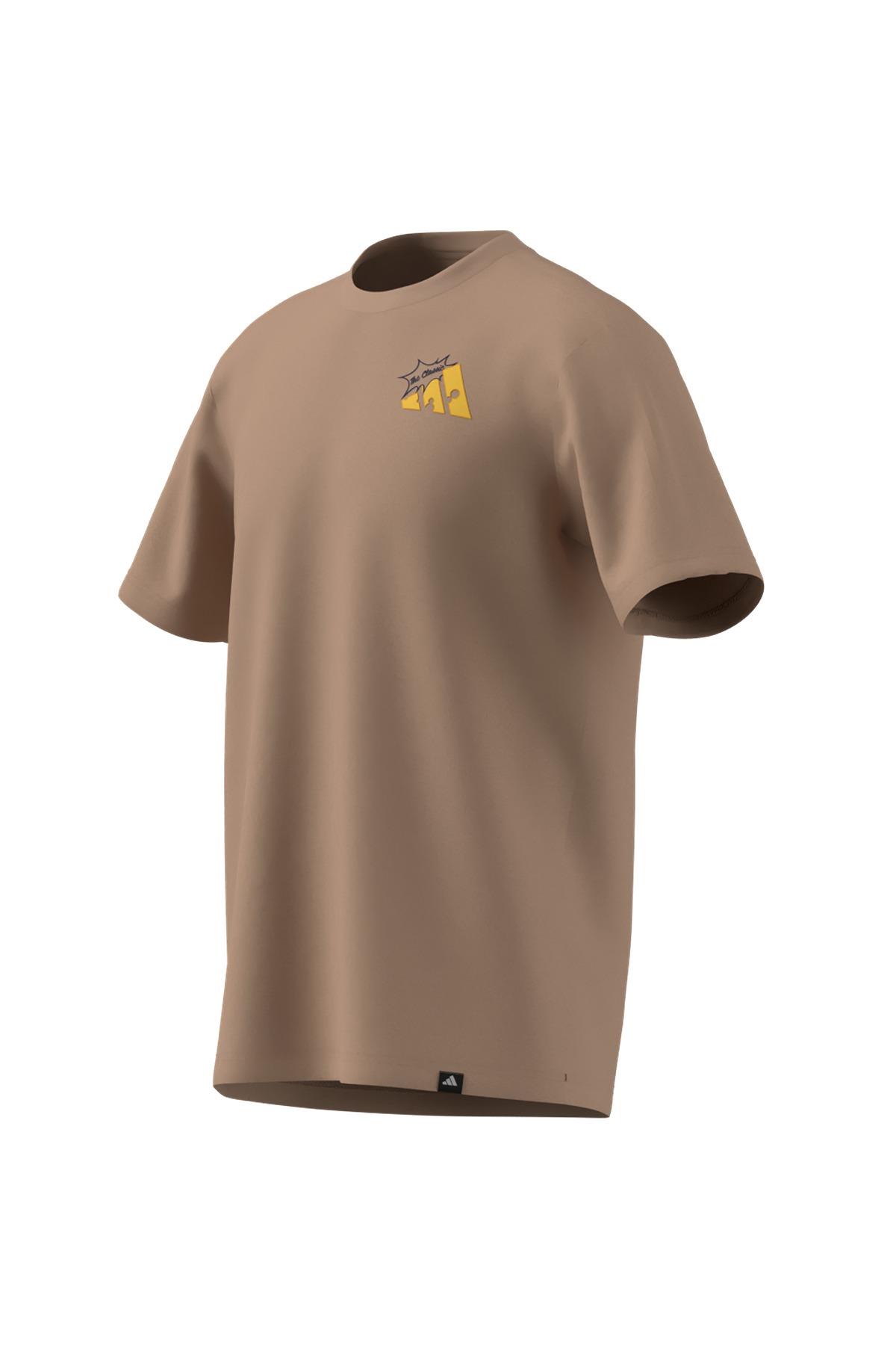 adidas Kahverengi Erkek   T-shirt M CHEESE T JM6461