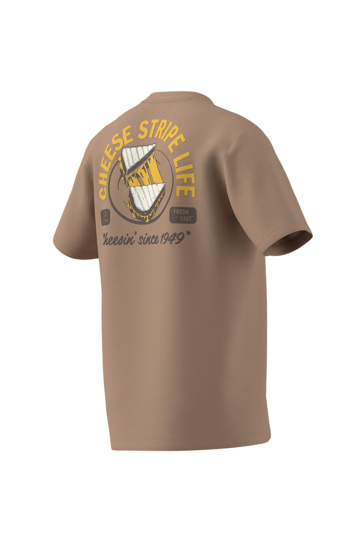 adidas Kahverengi Erkek   T-shirt M CHEESE T JM6461