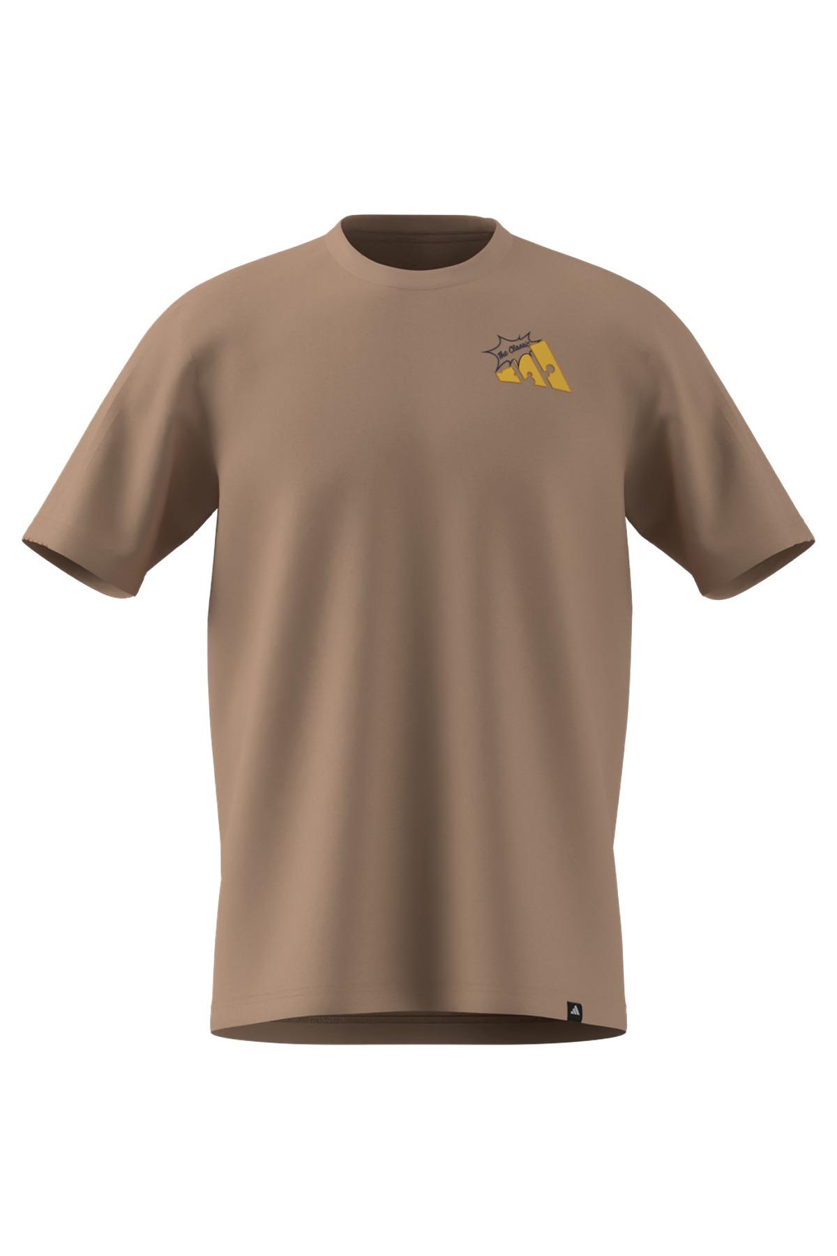 adidas Kahverengi Erkek   T-shirt M CHEESE T JM6461