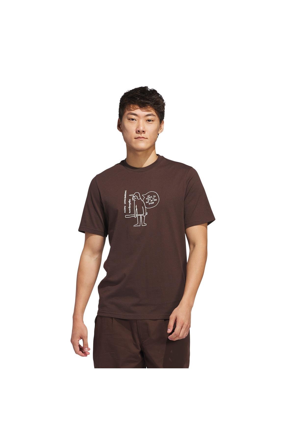 adidas Kahverengi Erkek   T-Shirt SHMOO G TEE 3 JC7651