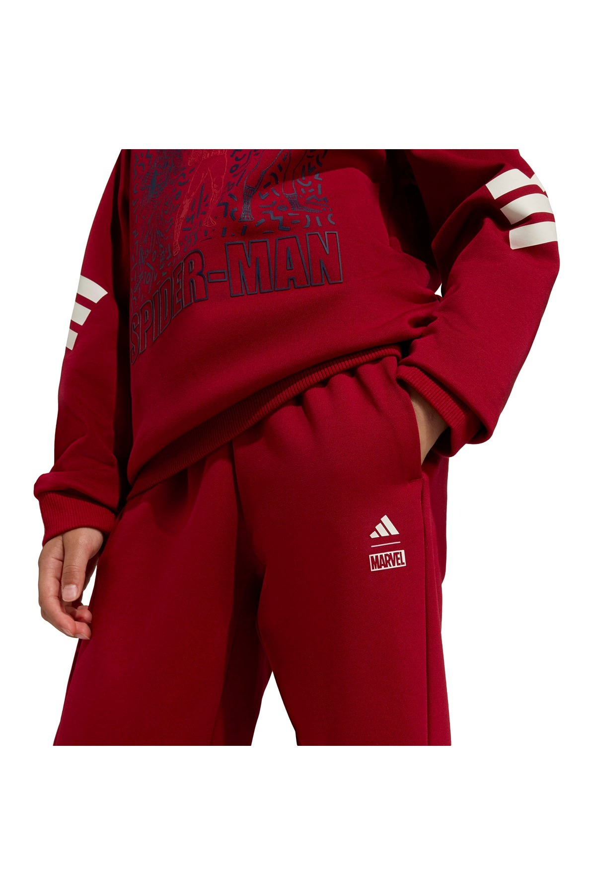 adidas LK MRVL SM JOG Bordo Çocuk   Eşofman JZ7666