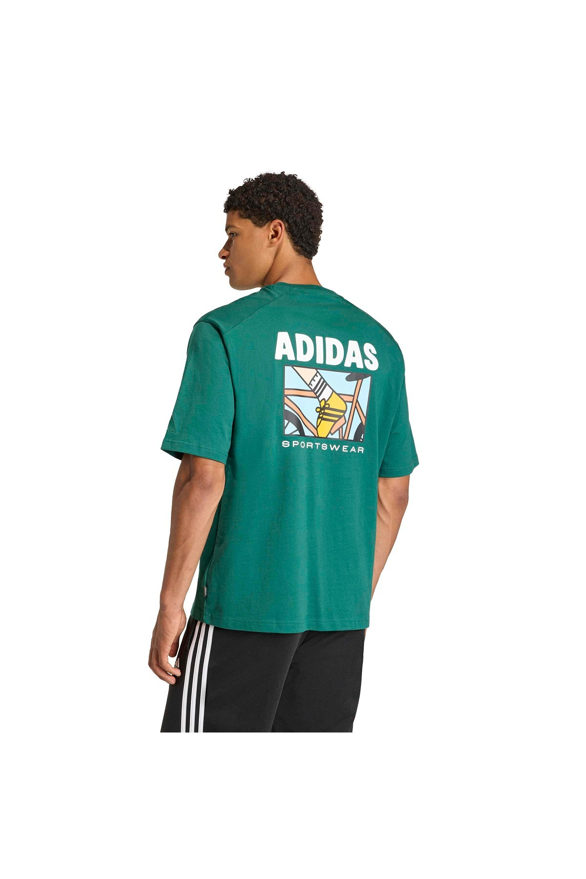 adidas M ANI POP BK  T Erkek  Yeşil  T-shirt KE4339