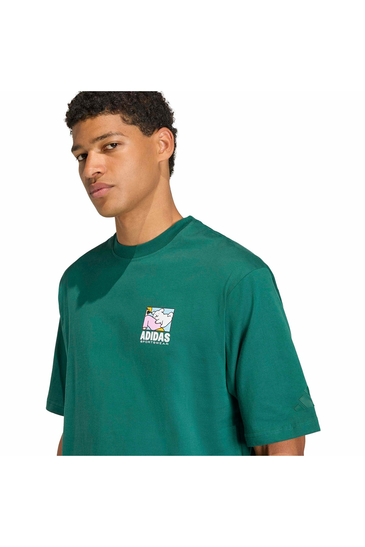 adidas M ANI POP BK  T Erkek  Yeşil  T-shirt KE4339