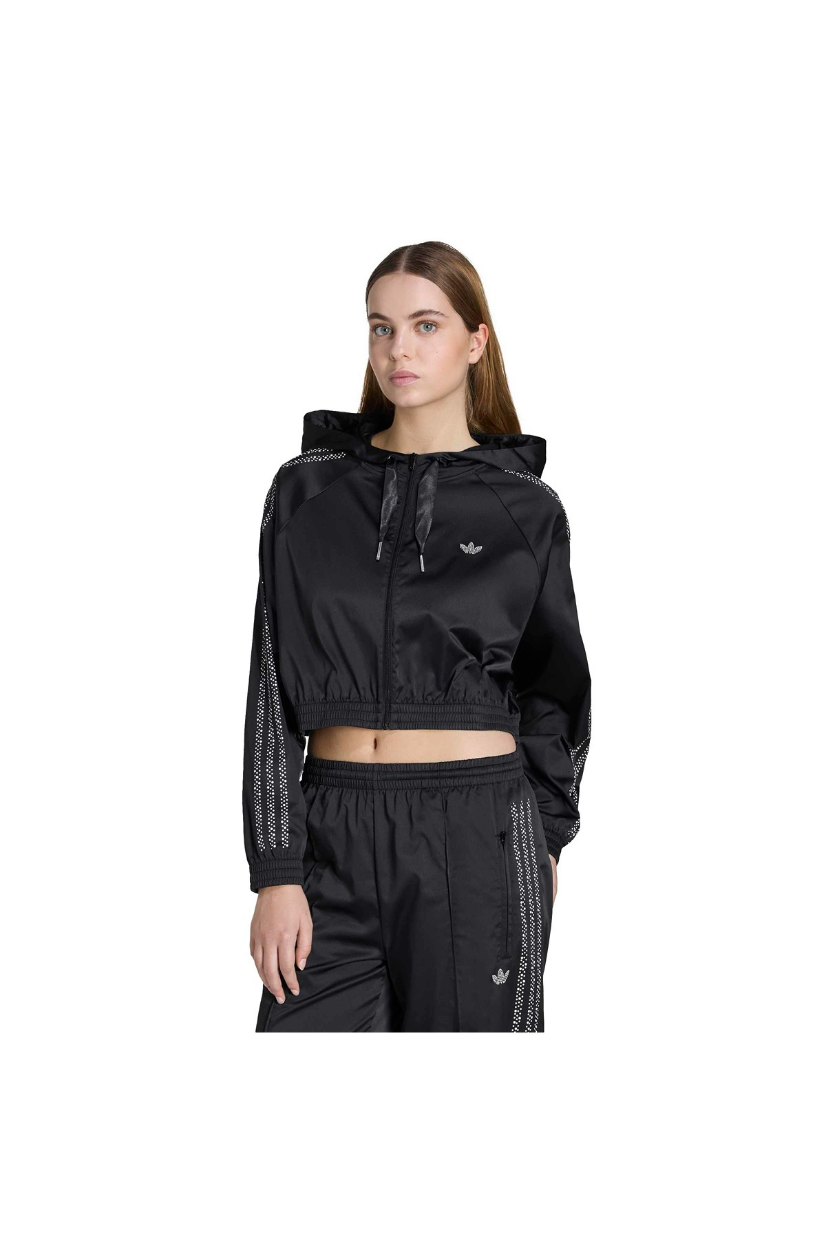 adidas PEARL HOODIE Kadın  Siyah  Sweatshirt KC7864