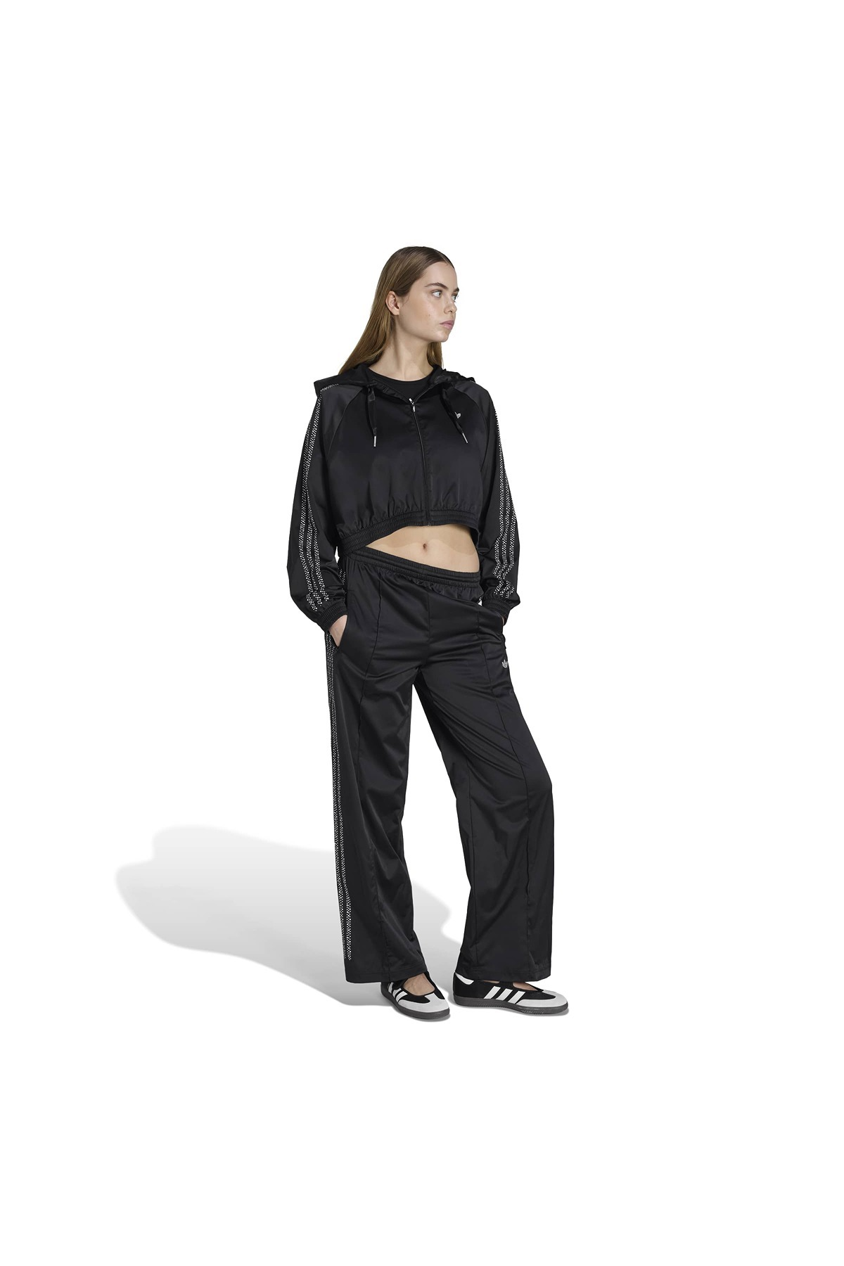 adidas PEARL HOODIE Kadın  Siyah  Sweatshirt KC7864