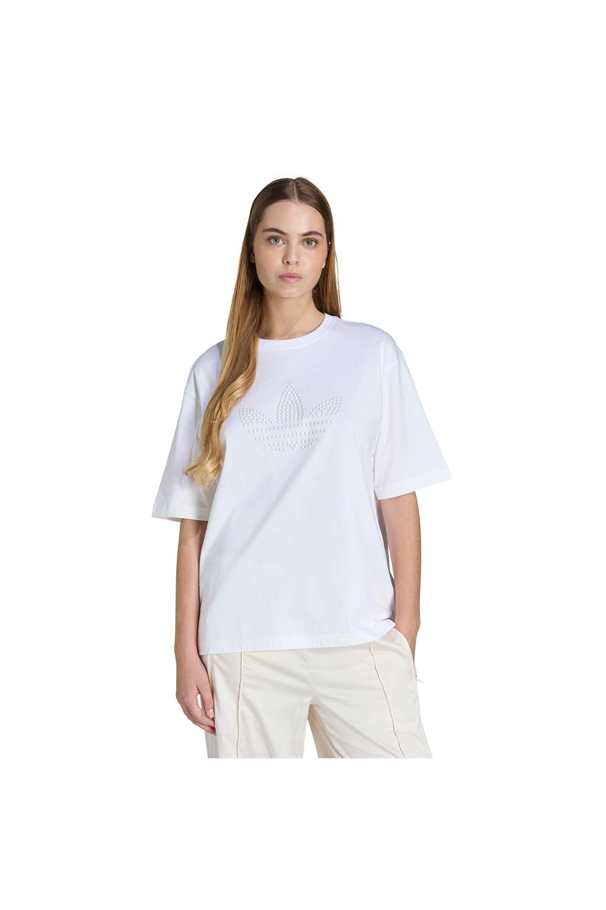adidas PEARL TEE Kadın  Beyaz  T-shirt KE3428