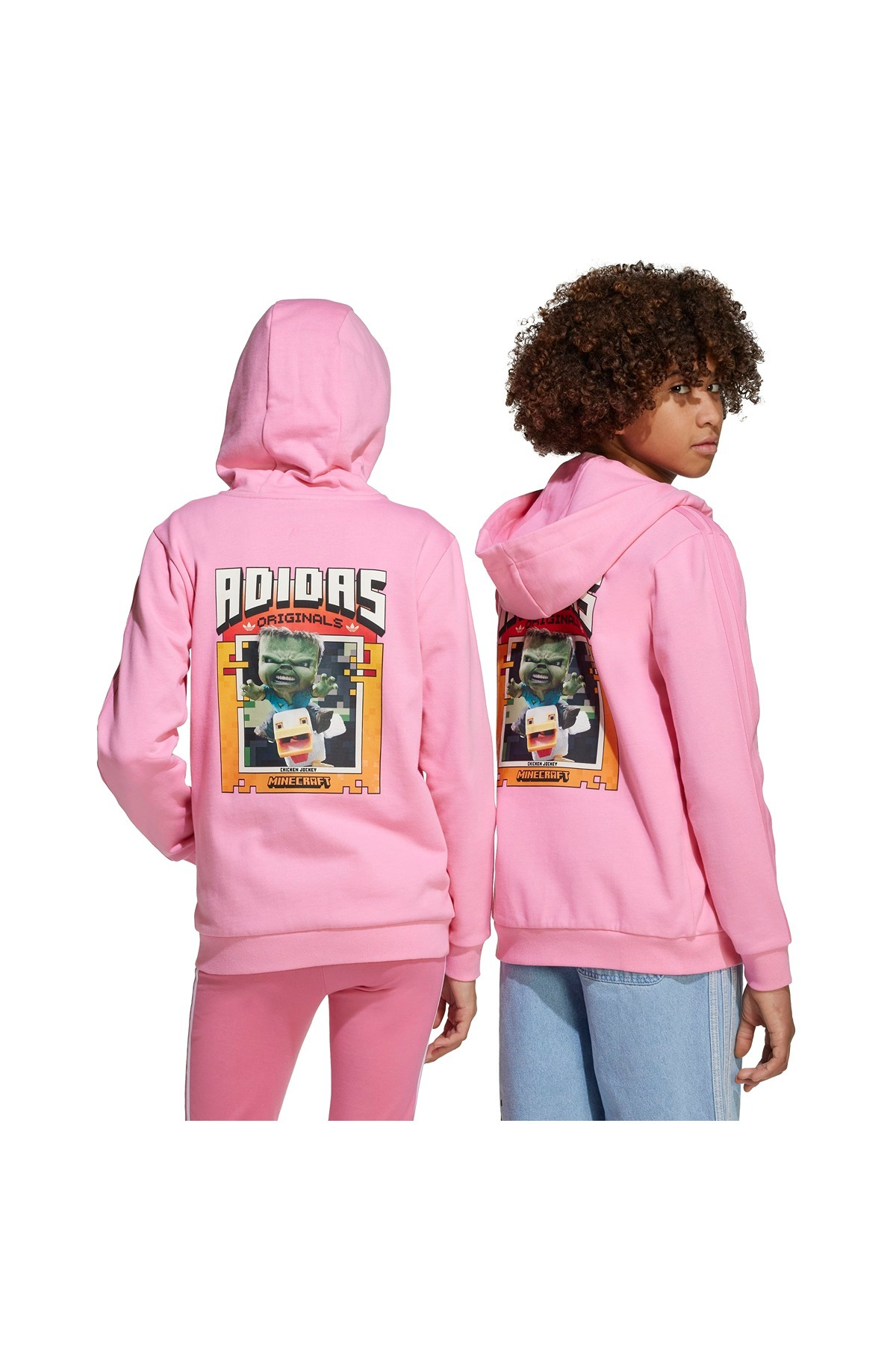 adidas Unisex Çocuk  Pembe  Sweatshirt GFX FZ HOODIE JZ9933