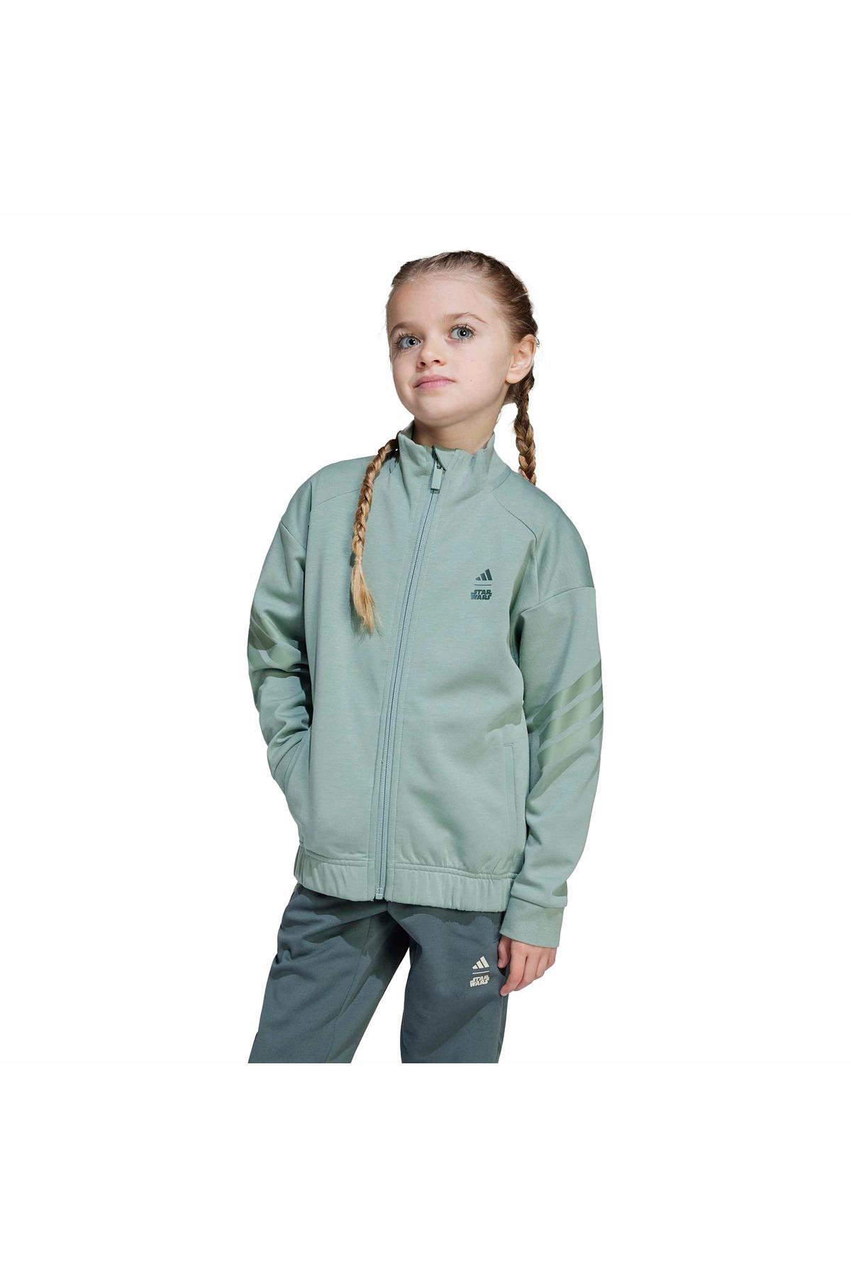 adidas Unisex Çocuk  Yeşil  Ceket LK SW MNDO TT JF3653