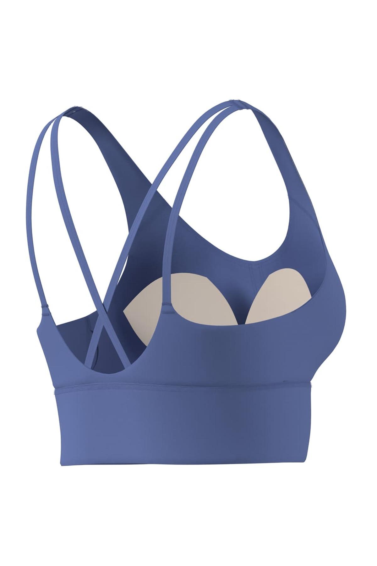 adidas W 3SS ESS MS Kadın  Mavi  Sporcu Sütyeni HZ0873