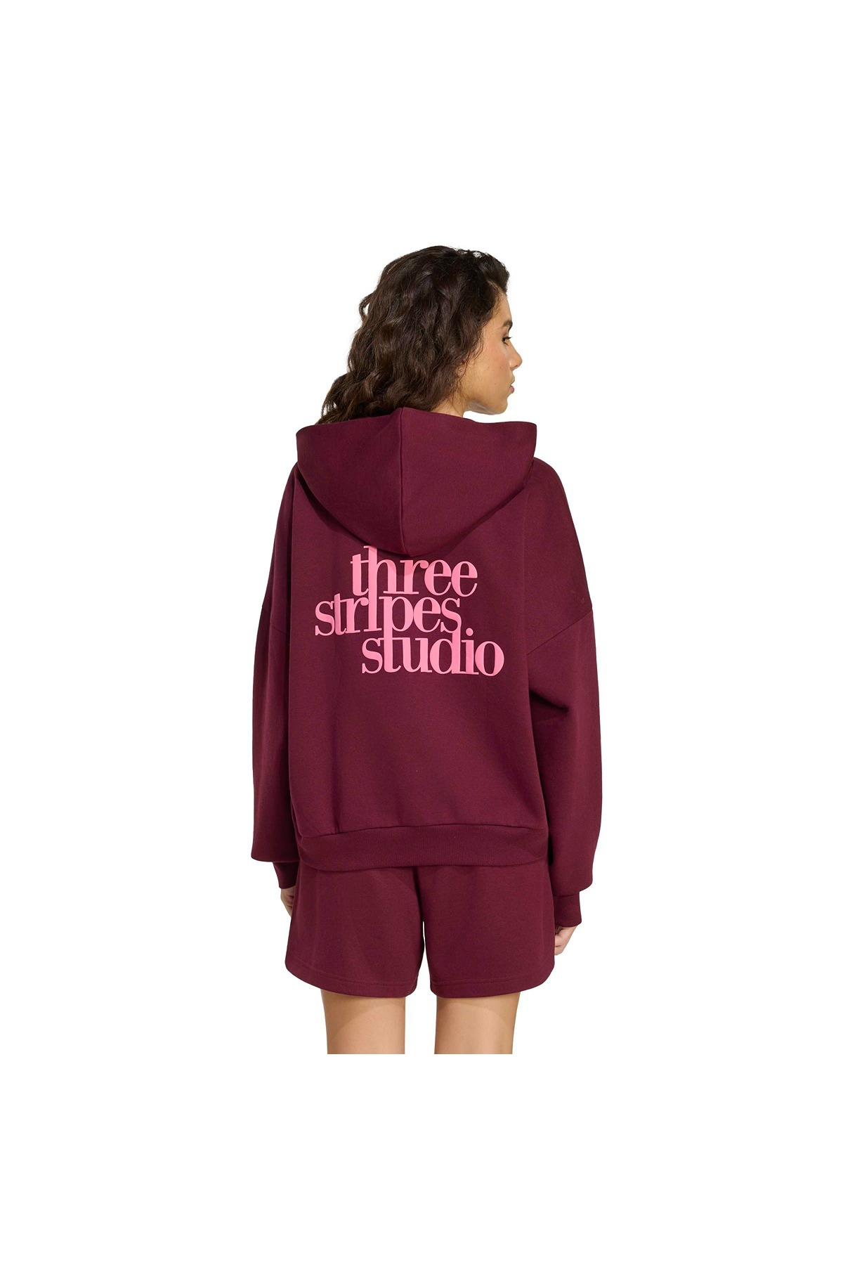 adidas W 3SS FL HD2 Kadın  Bordo  Sweatshirt HZ0855