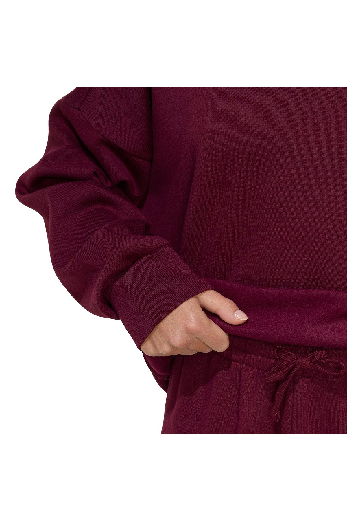 adidas W 3SS FL HD2 Kadın  Bordo  Sweatshirt HZ0855
