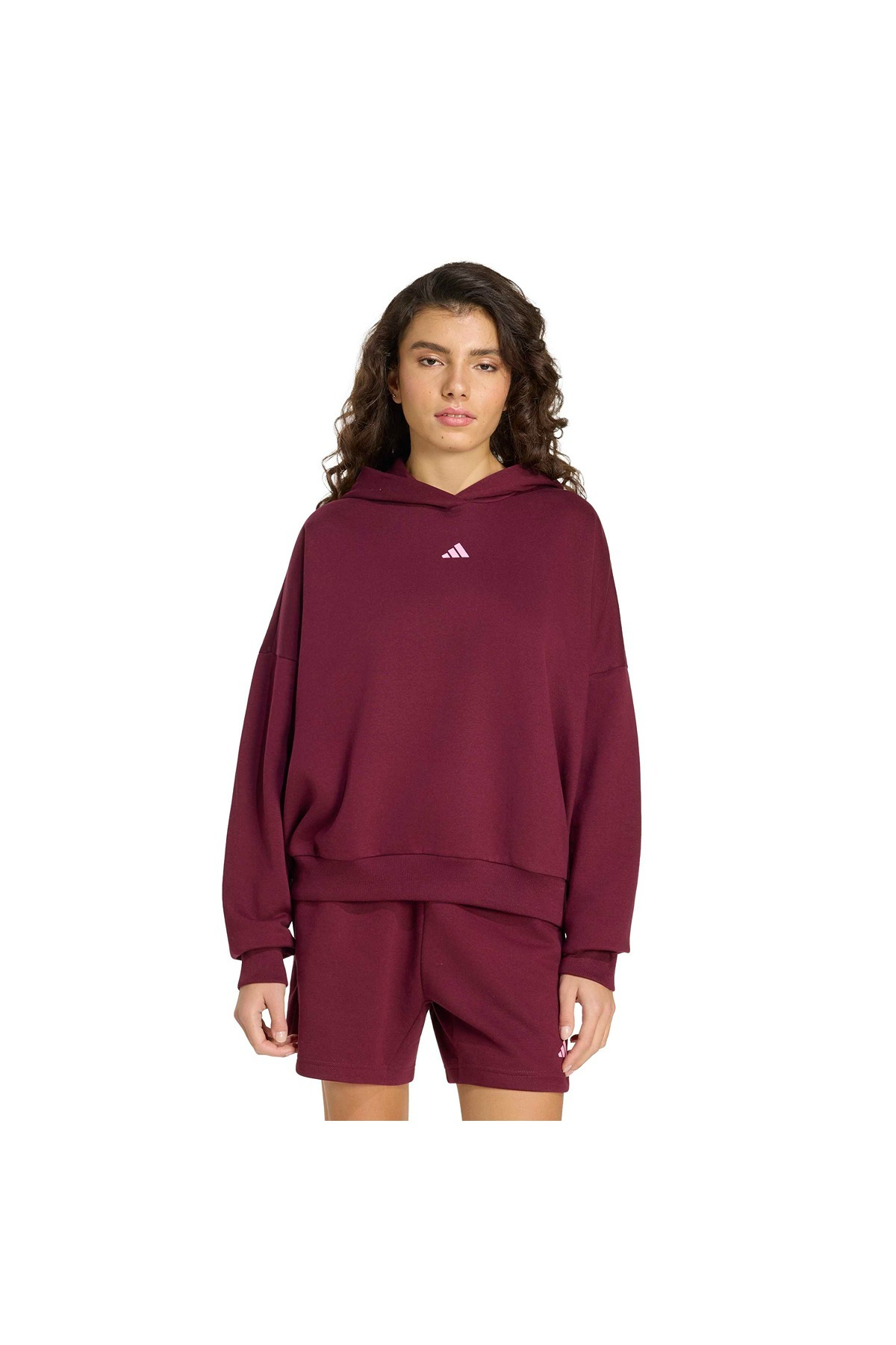 adidas W 3SS FL HD2 Kadın  Bordo  Sweatshirt HZ0855