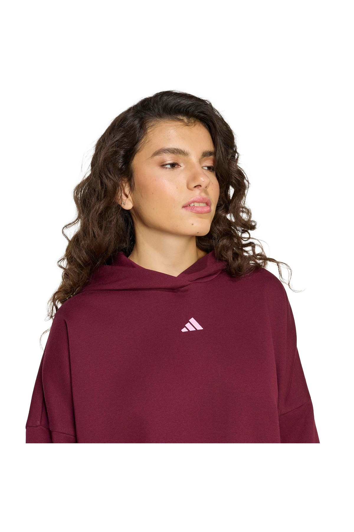 adidas W 3SS FL HD2 Kadın  Bordo  Sweatshirt HZ0855