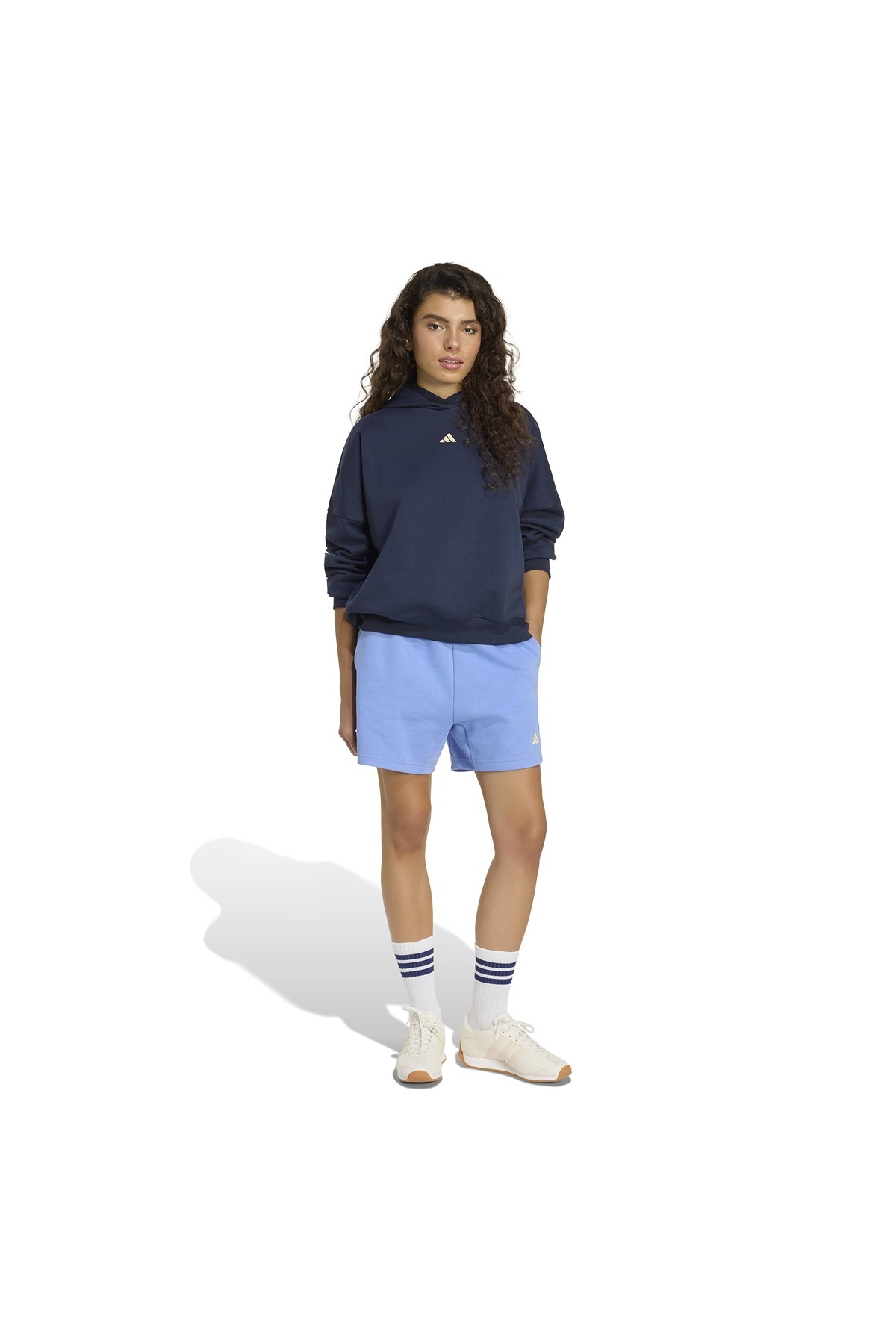 adidas W 3SS FL HD2 Kadın  Mavi  Sweatshirt HZ0856