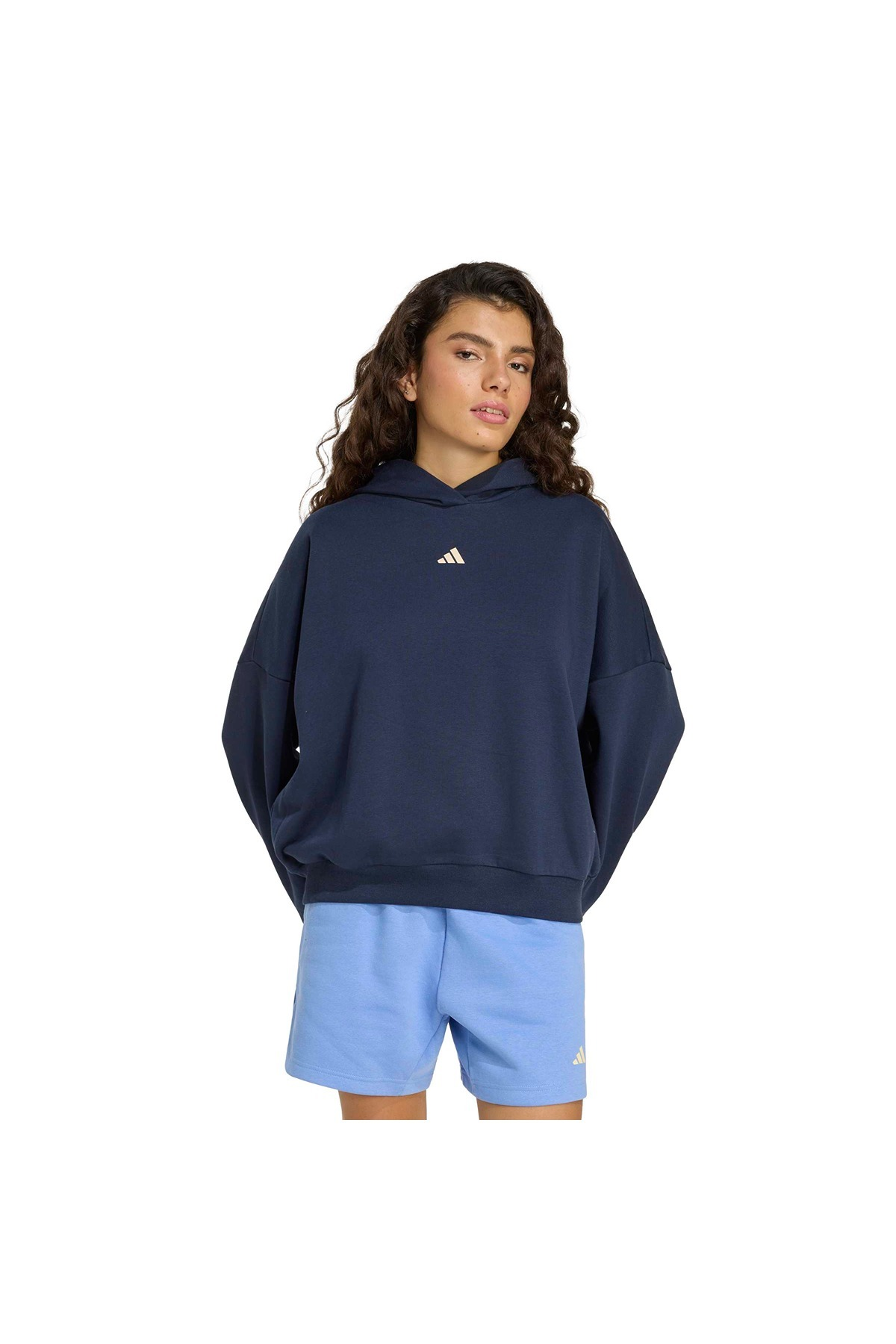 adidas W 3SS FL HD2 Kadın  Mavi  Sweatshirt HZ0856