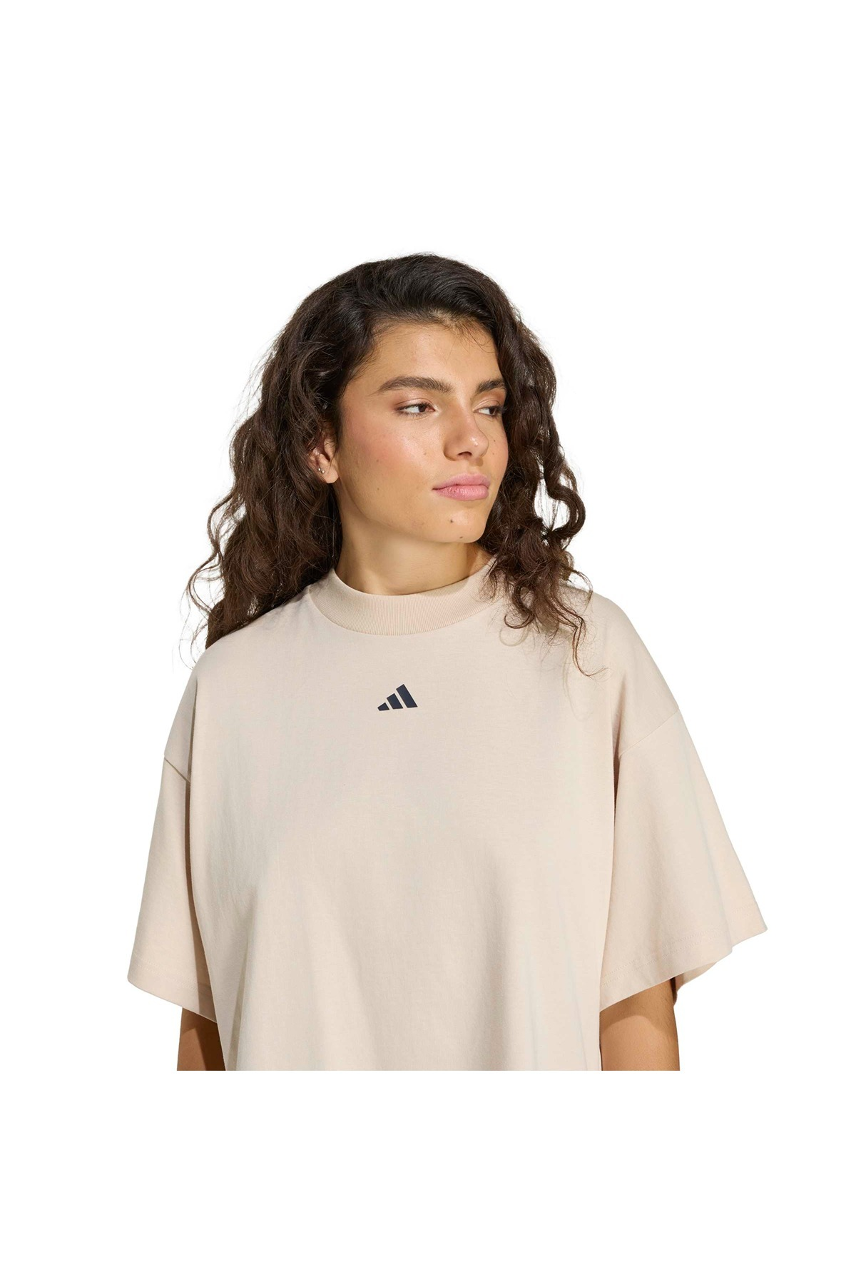 adidas W 3SS GFX TEE2 Kadın  Bej  T-shirt KU6079
