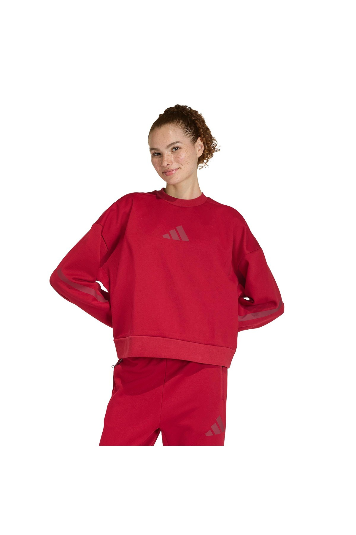 adidas W Z.N.E. SWT Kadın  Bordo  Sweatshirt KC7753