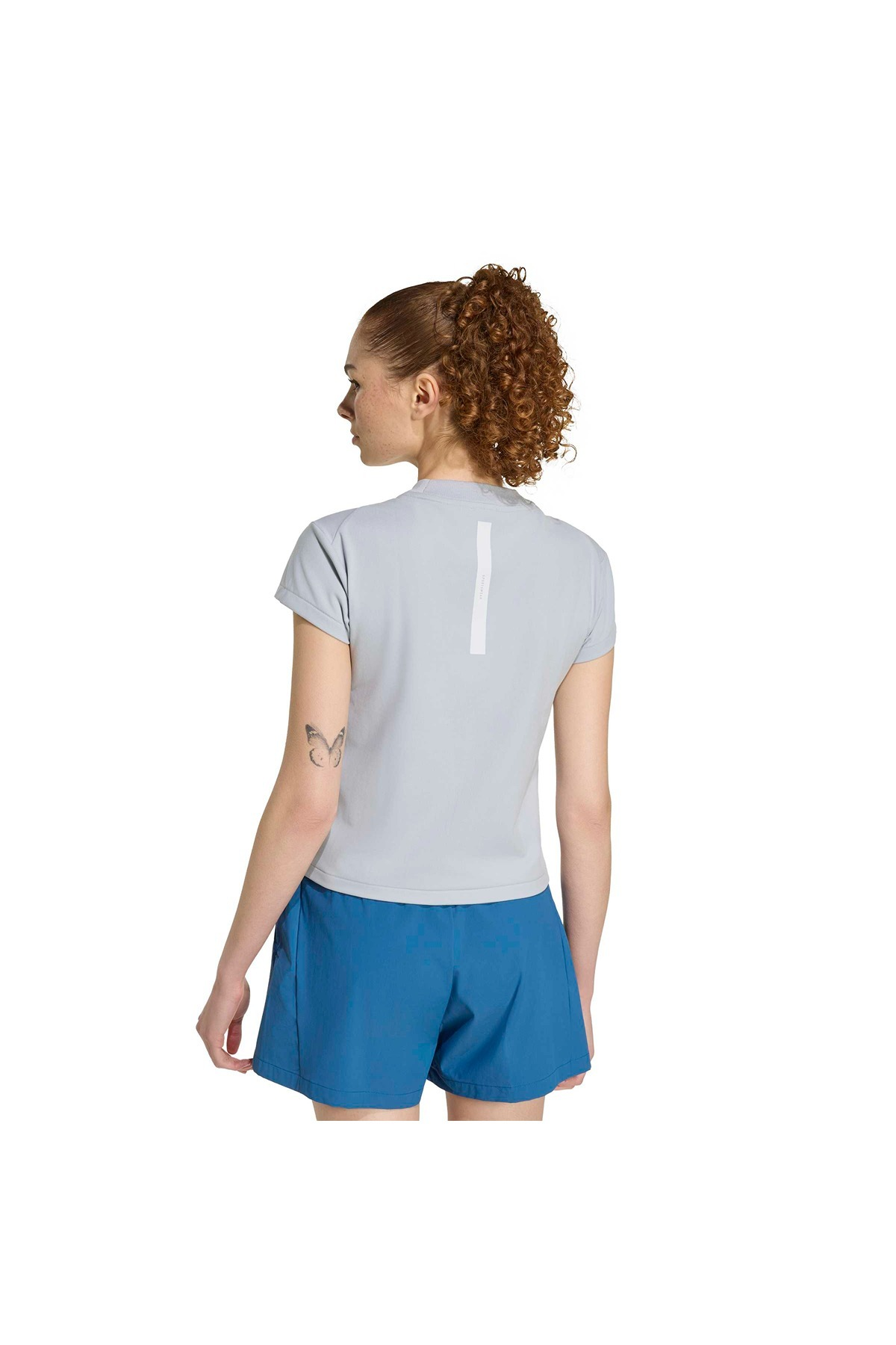 adidas W Z.N.E. BB TEE Kadın  Gri  T-shirt KC7741