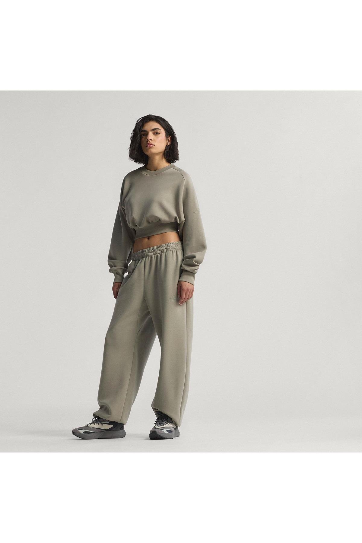 adidas Yeşil Kadın   Sweatshirt W ALL SZN SL SW JW5070