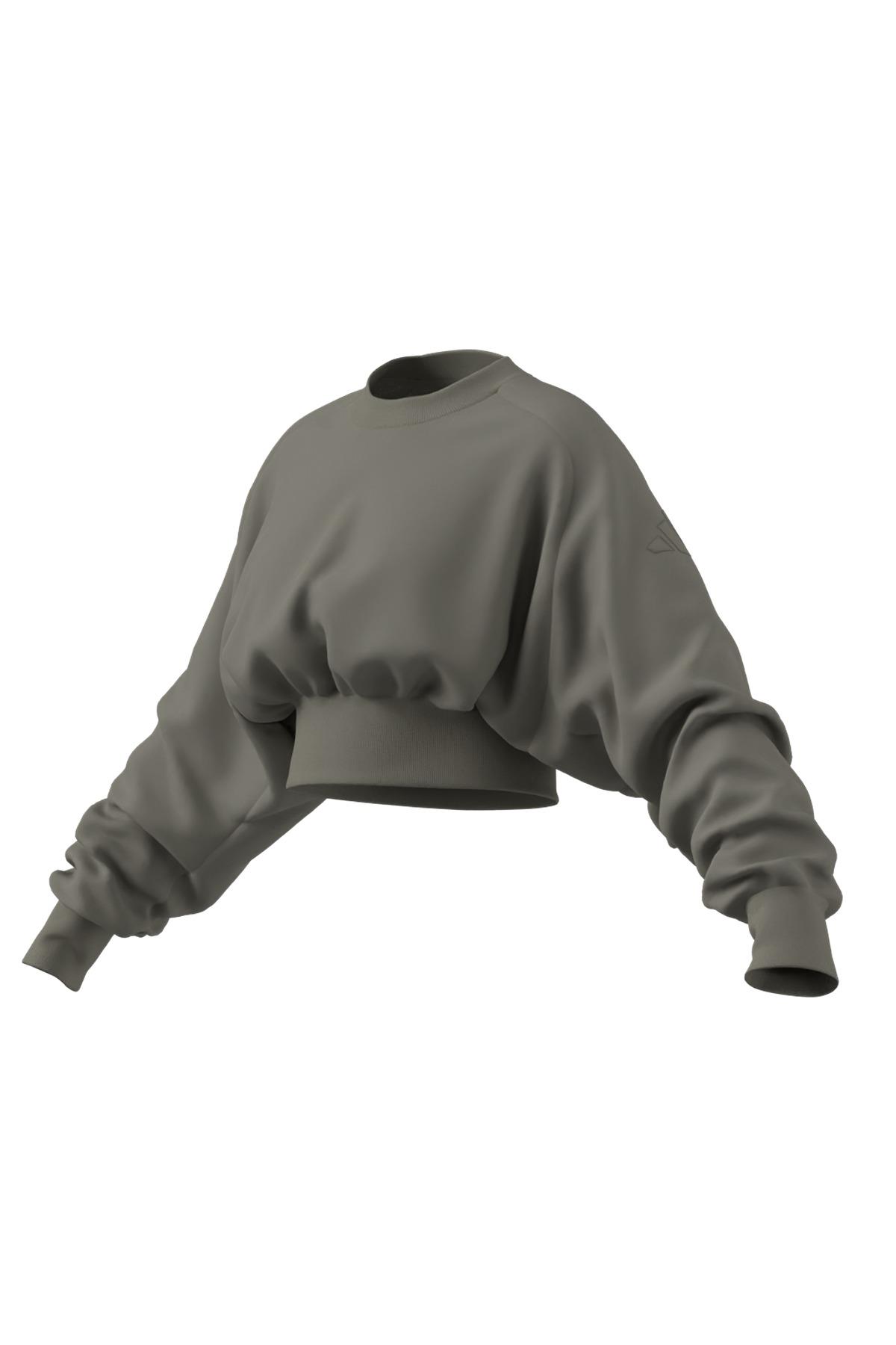 adidas Yeşil Kadın   Sweatshirt W ALL SZN SL SW JW5070