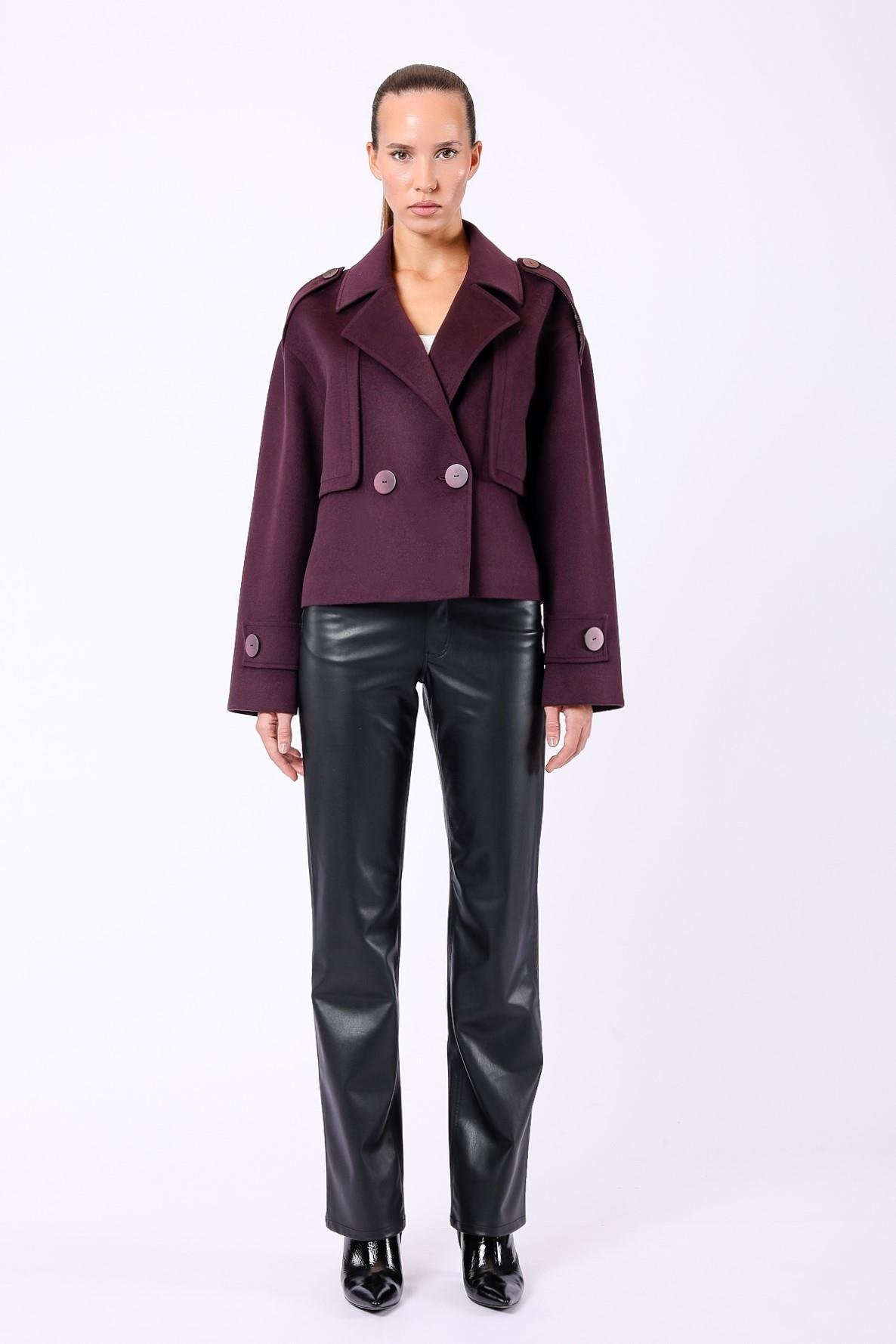 Bordo Oversize Hakiki Kaşmir KabanKaban