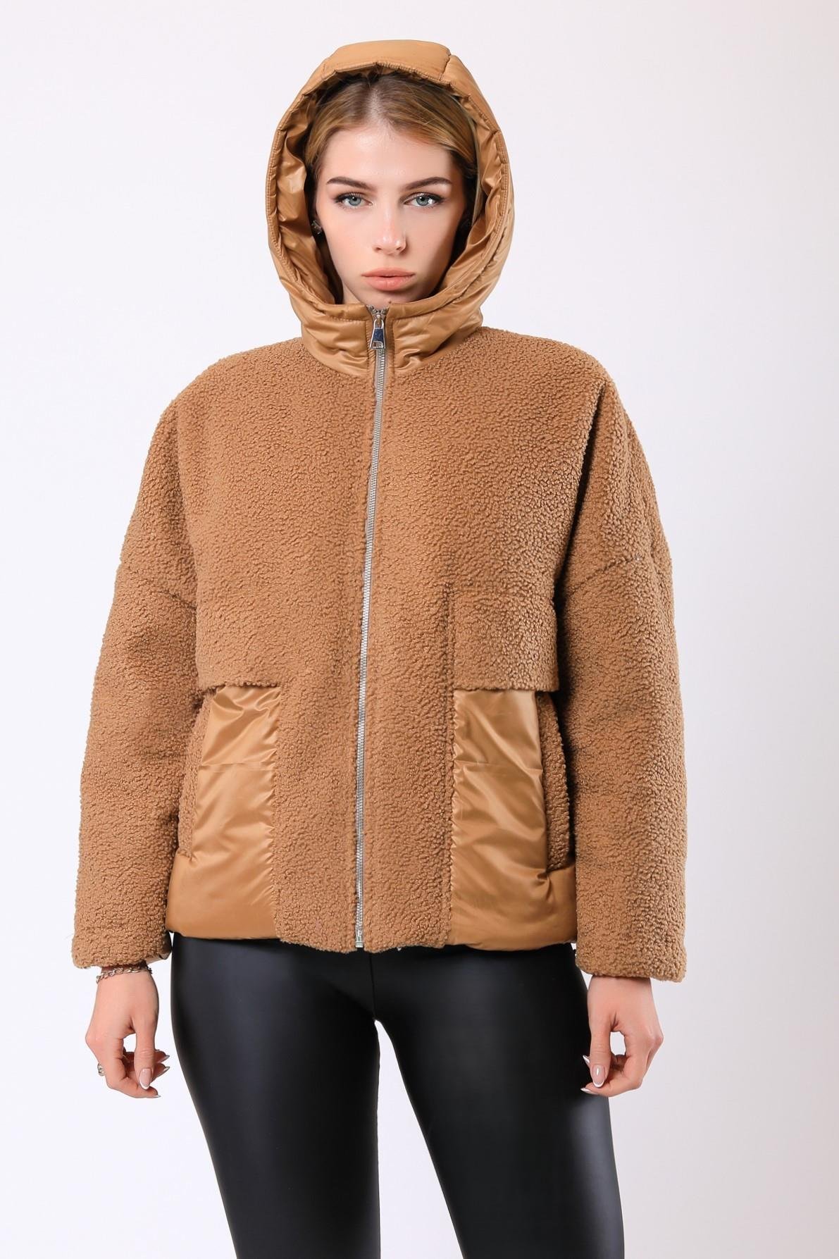 Karamel Bianca Yün Puffer MontKaban