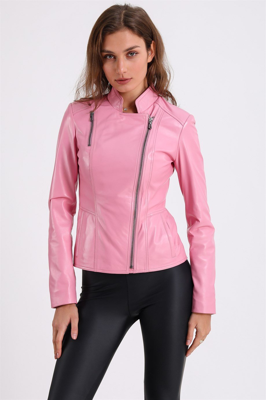 Pembe Deri CeketCeket