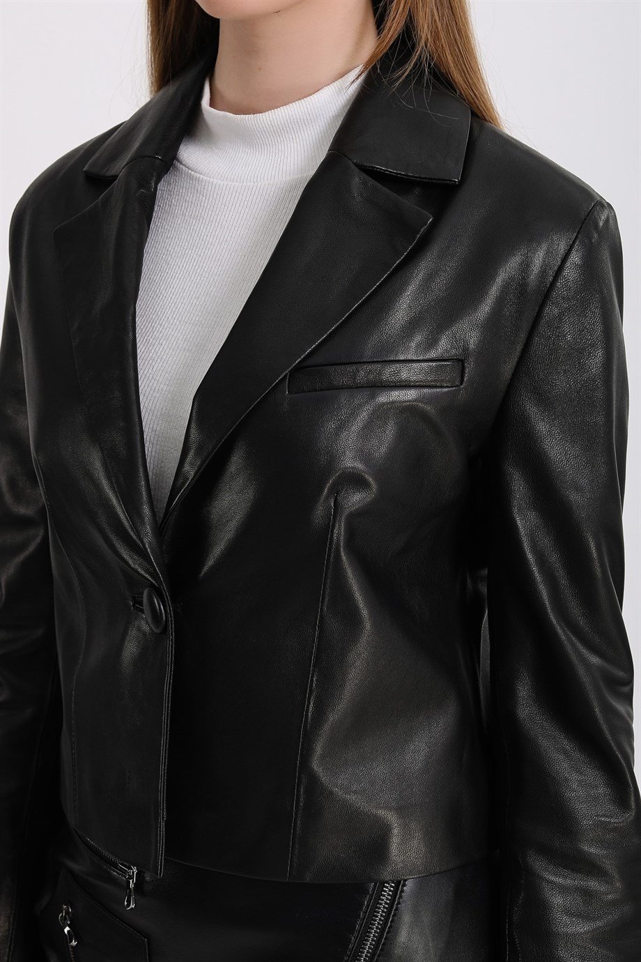 Siyah Blazer Deri CeketCeket