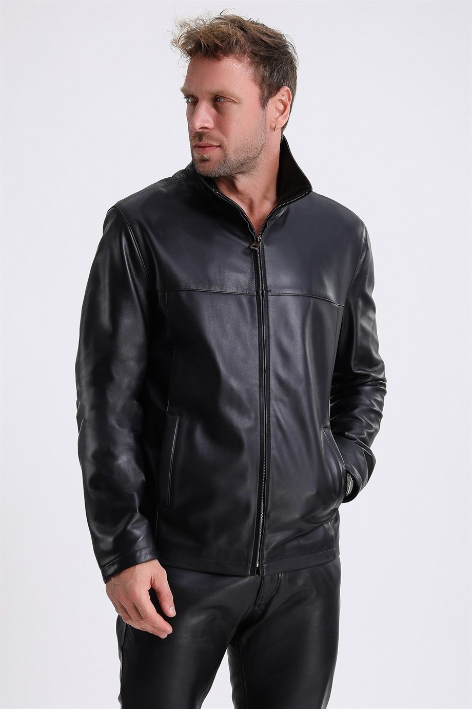 Siyah Classic Deri CeketCeket