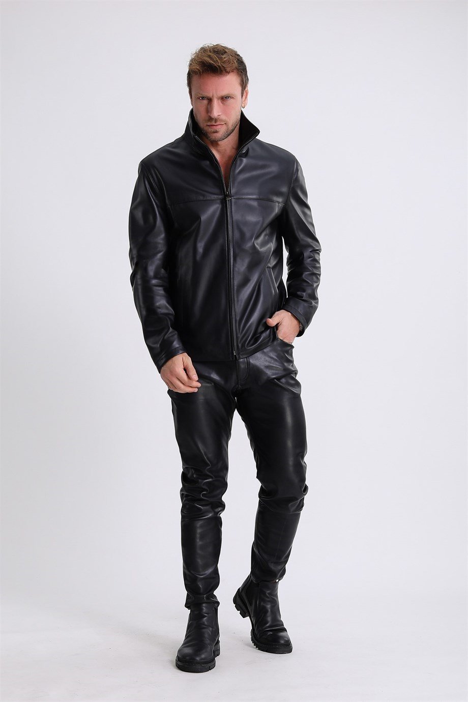 Siyah Classic Deri CeketCeket