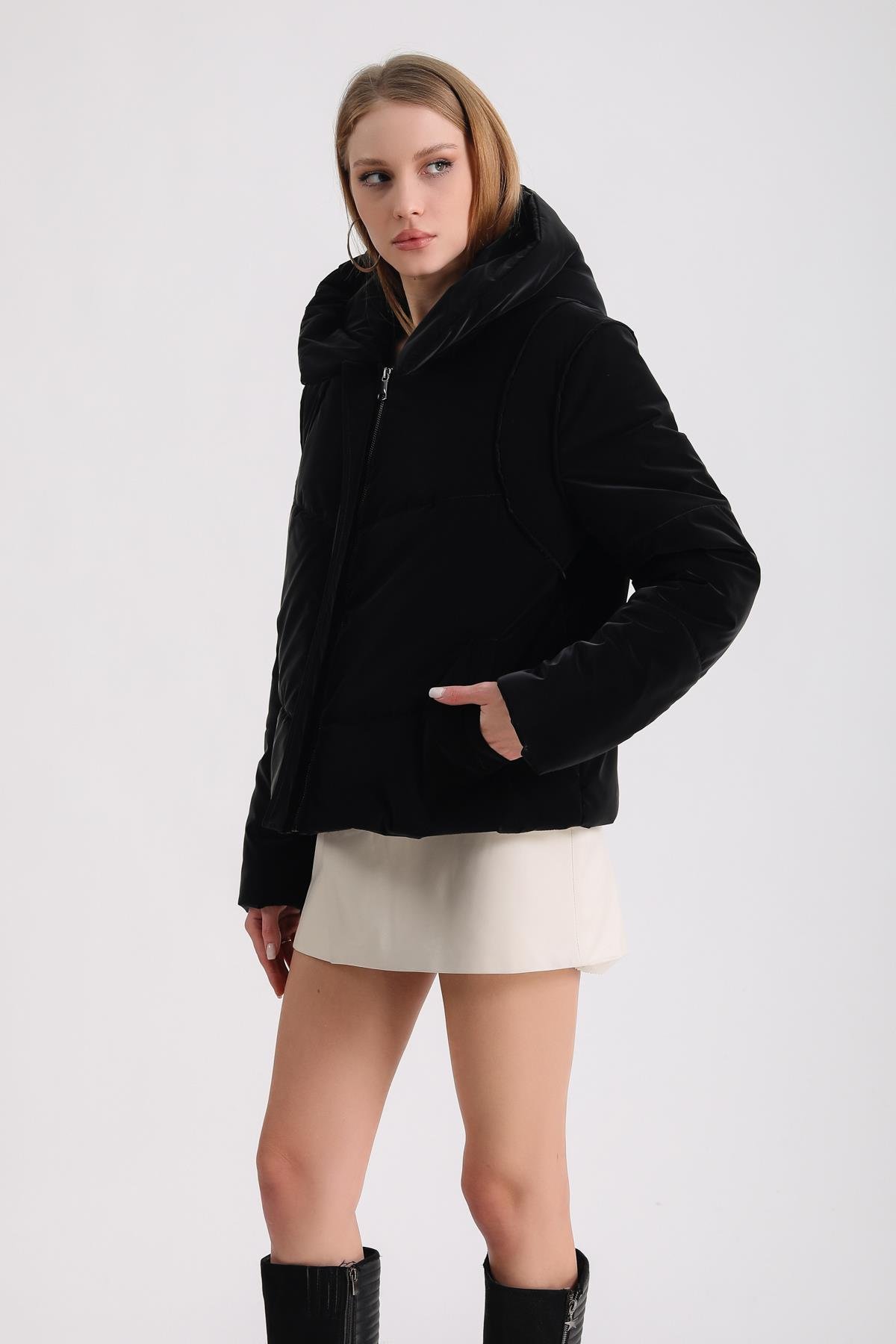 Siyah Matte Puffer MontMont