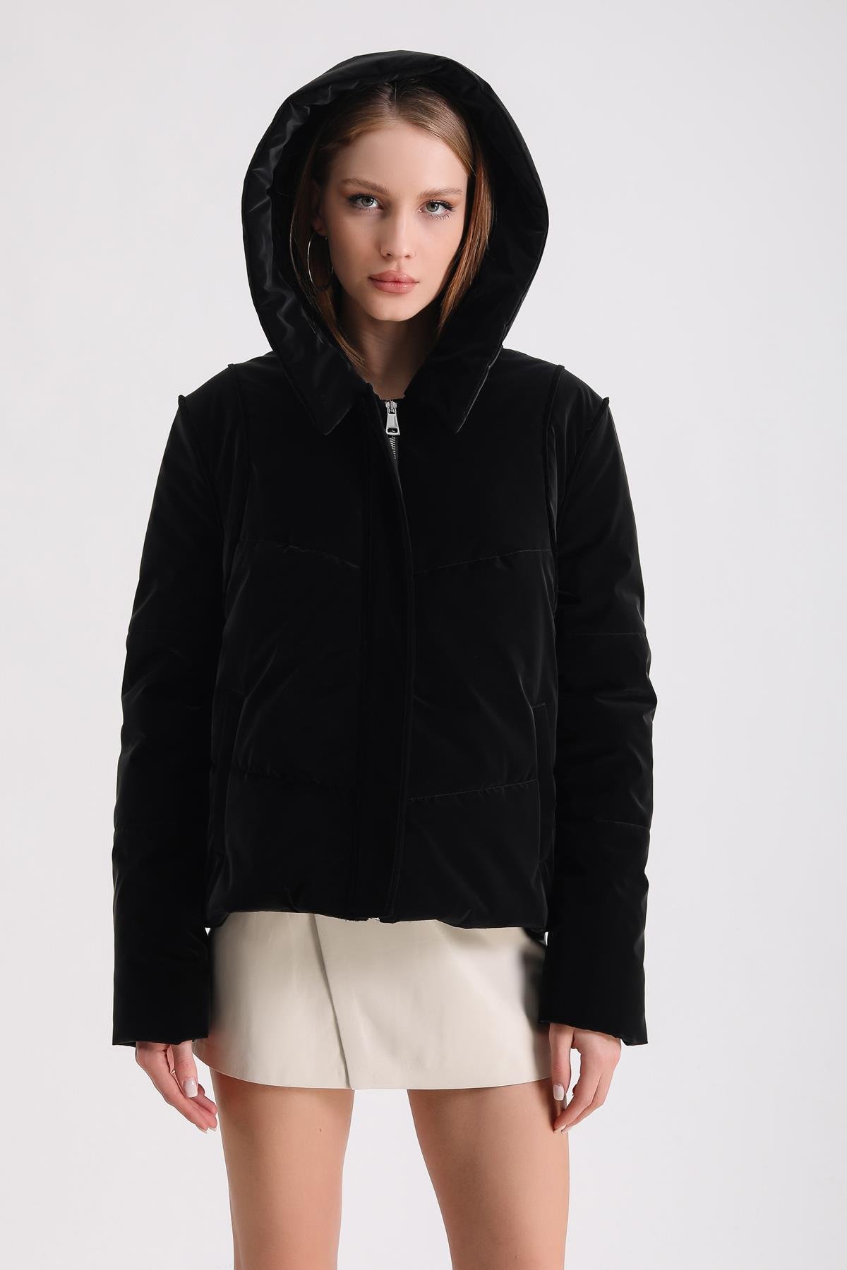 Siyah Matte Puffer MontMont
