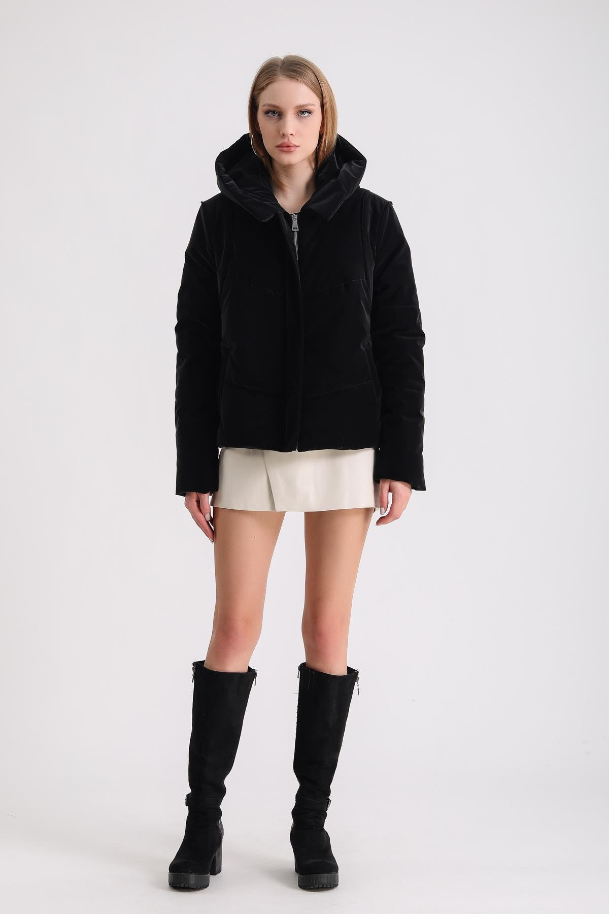 Siyah Matte Puffer MontMont