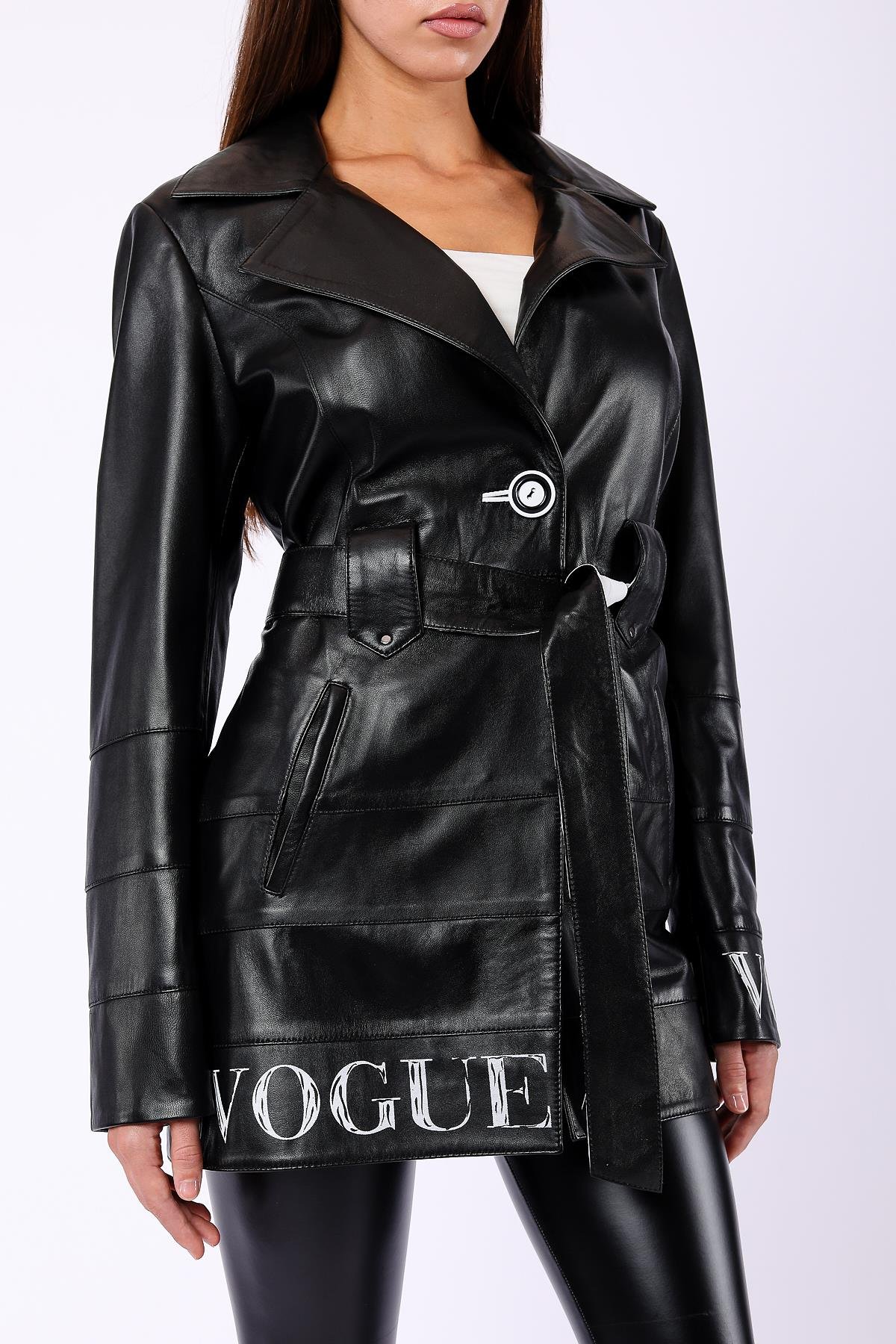 Siyah Vogue Hakiki Deri KabanKaban