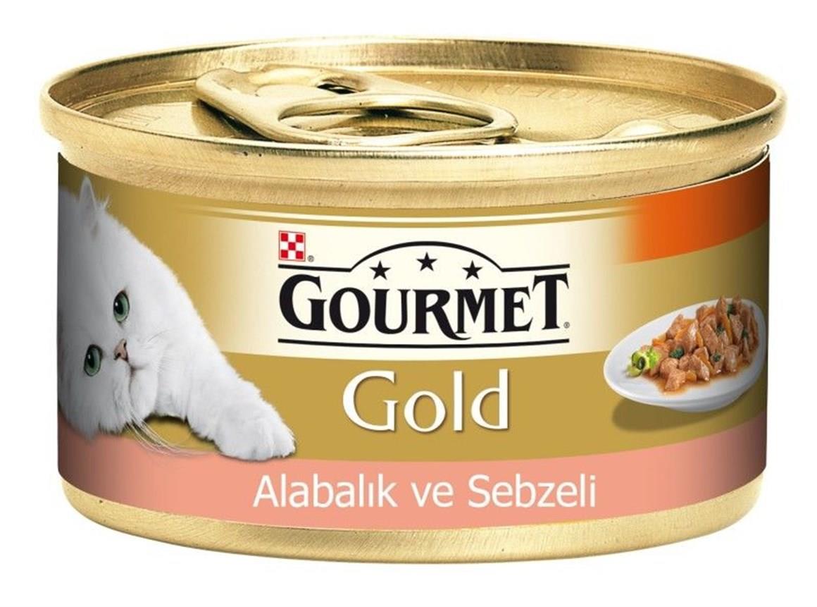 Gourmet Gold Alabalık ve Sebzeli Yetişkin Kedi Konservesi 85 gr