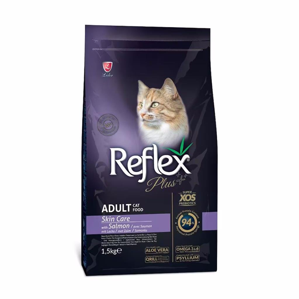 REFLEXReflex Plus Skin Care Somonlu Yetişkin Kedi Maması 1.5 Kg.