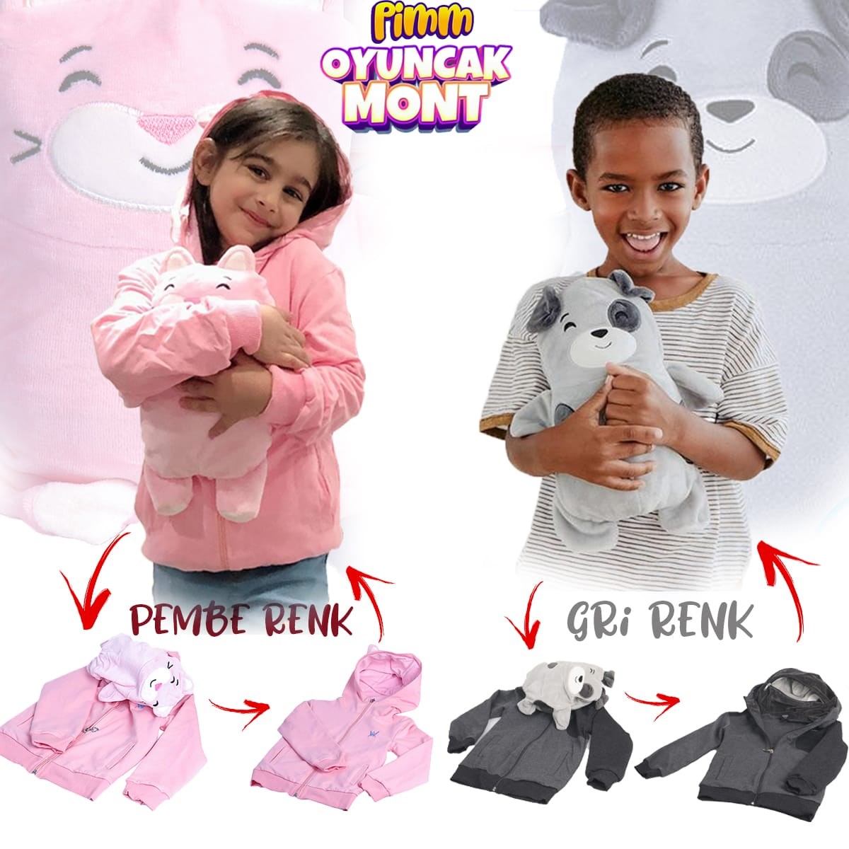 Erkek Çocuk Ayıcık Çanta ve Kapüşonlu Hırka-Erkek Çocuk Tek Alt & Üst-Bebegimindolabinda.com