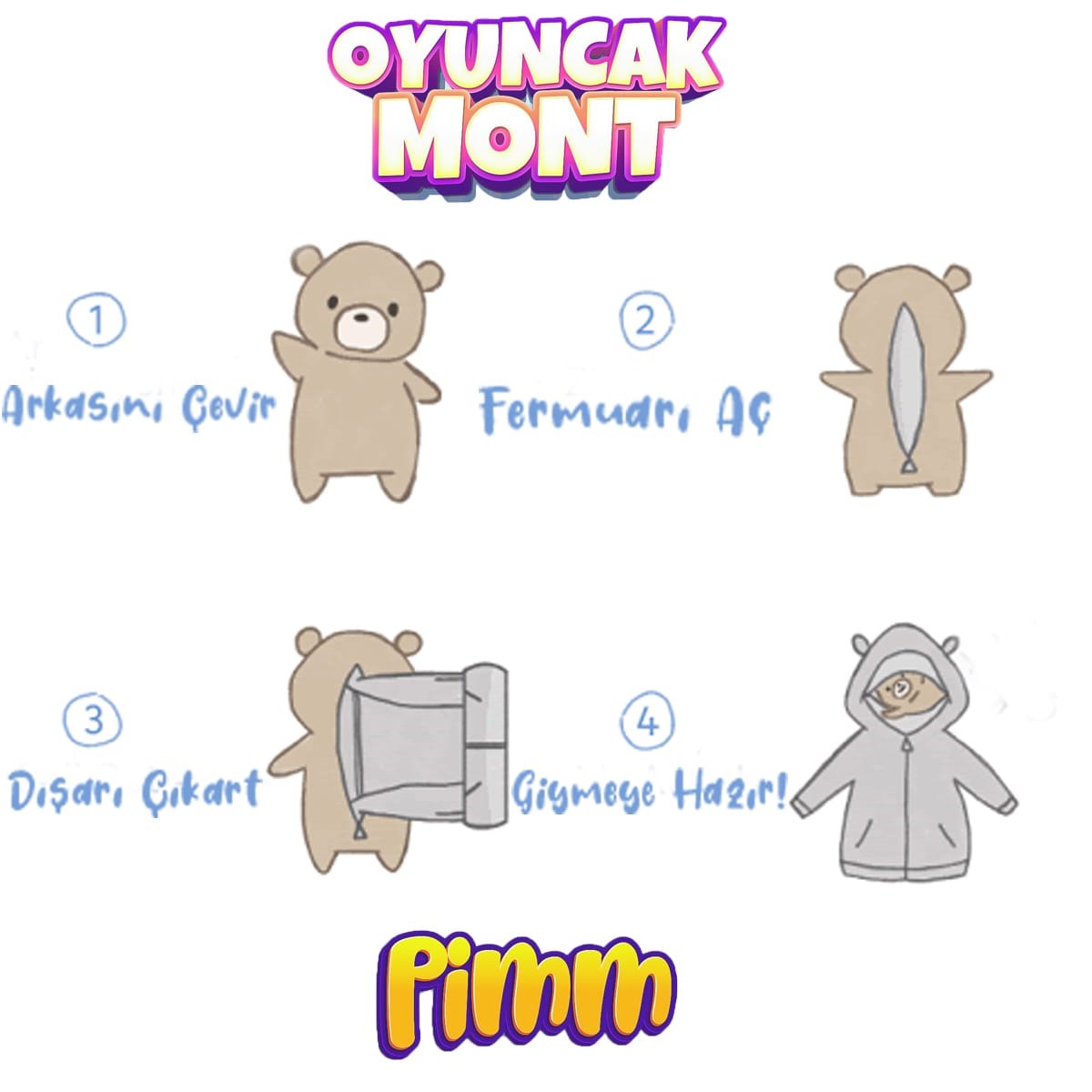 Erkek Çocuk Ayıcık Çanta ve Kapüşonlu Hırka-Erkek Çocuk Tek Alt & Üst-Bebegimindolabinda.com