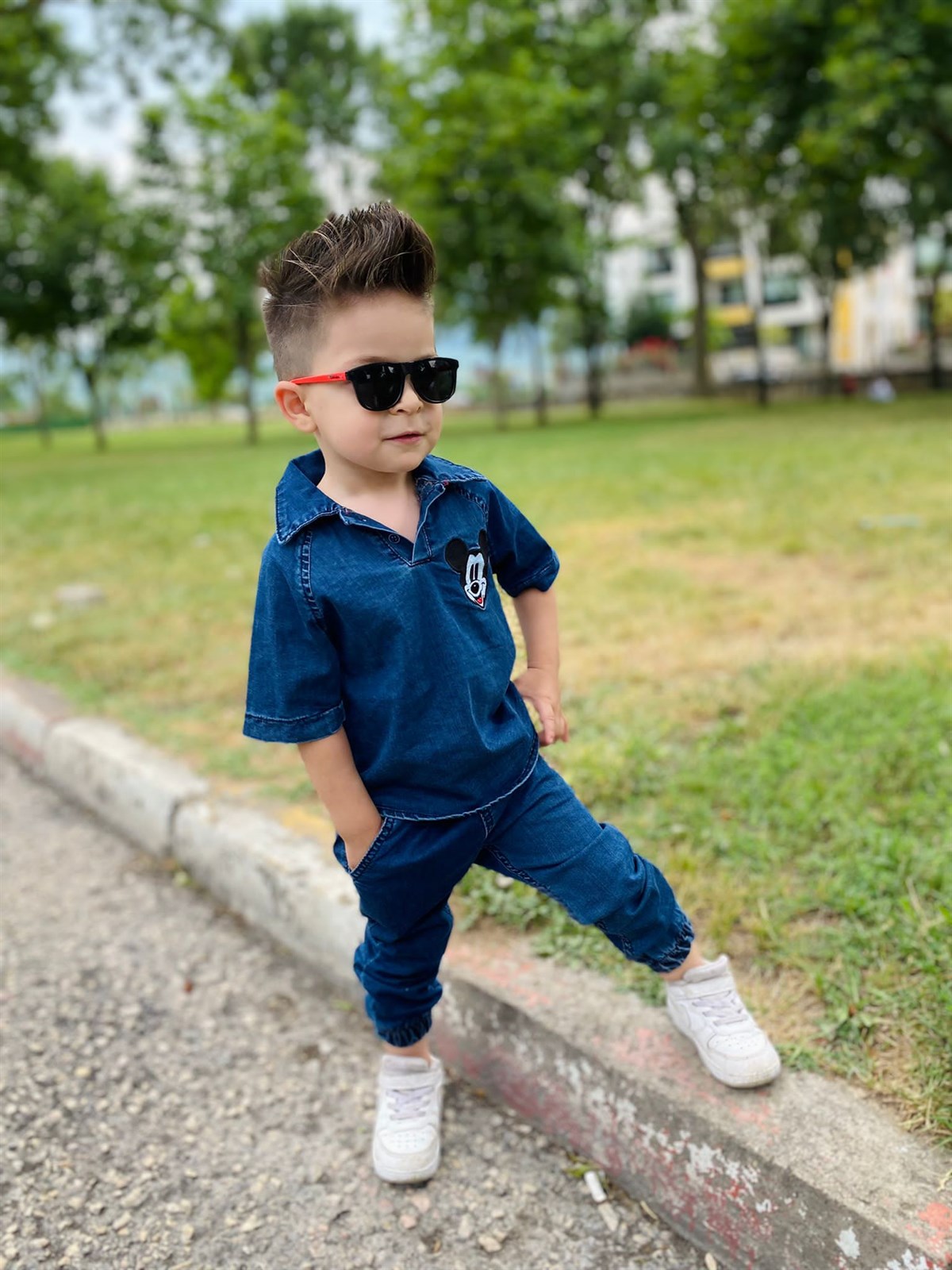 Erkek Çocuk Mikili Kot Takım-Erkek Çocuk Alt Üst Takım-Bebegimindolabinda.com