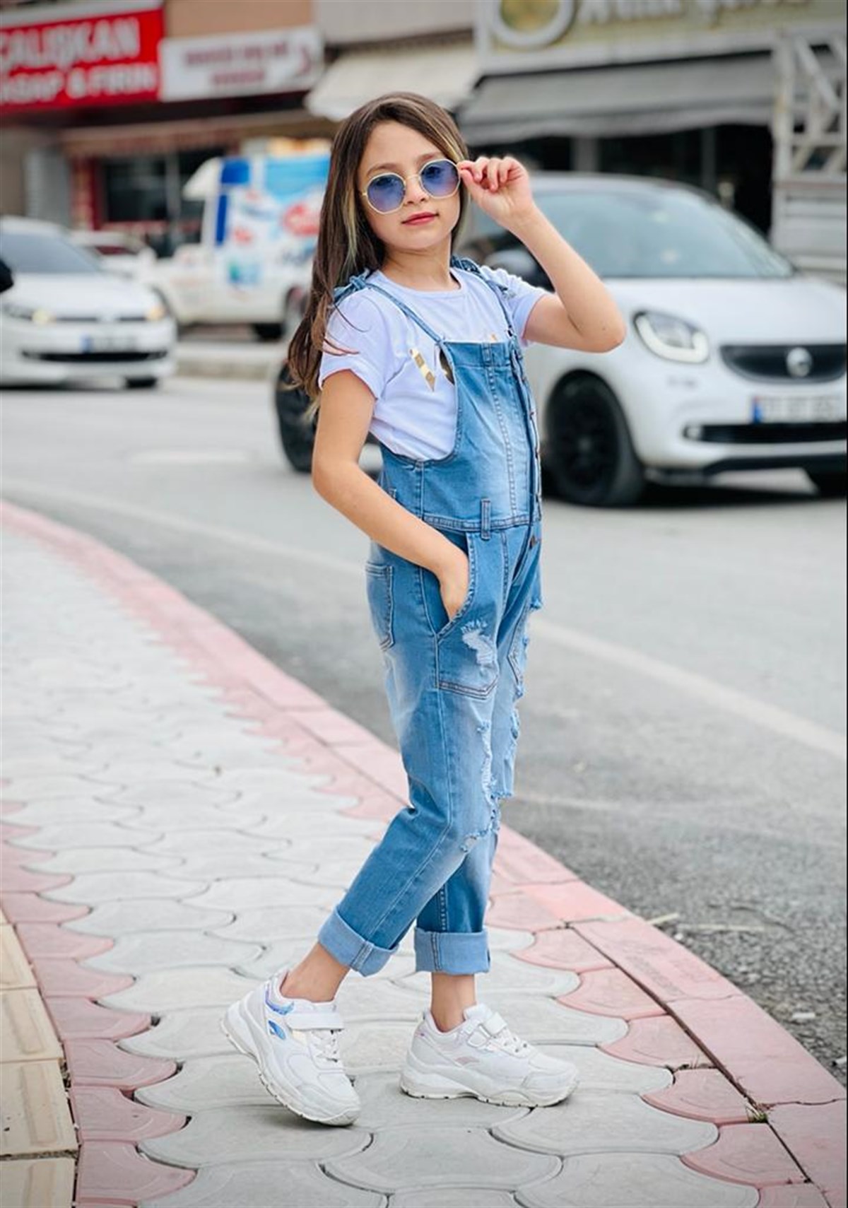 Kız Çocuk Jean Slopet Takım-Kız Çocuk Alt Üst Takım-Bebegimindolabinda.com