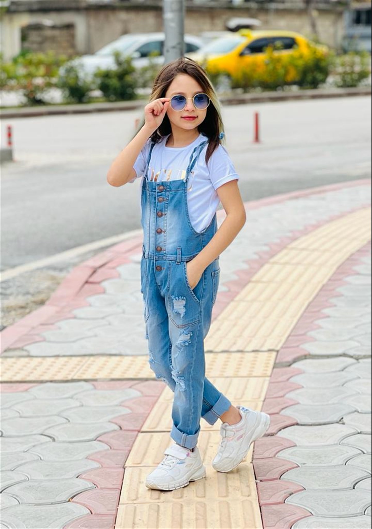 Kız Çocuk Jean Slopet Takım-Kız Çocuk Alt Üst Takım-Bebegimindolabinda.com