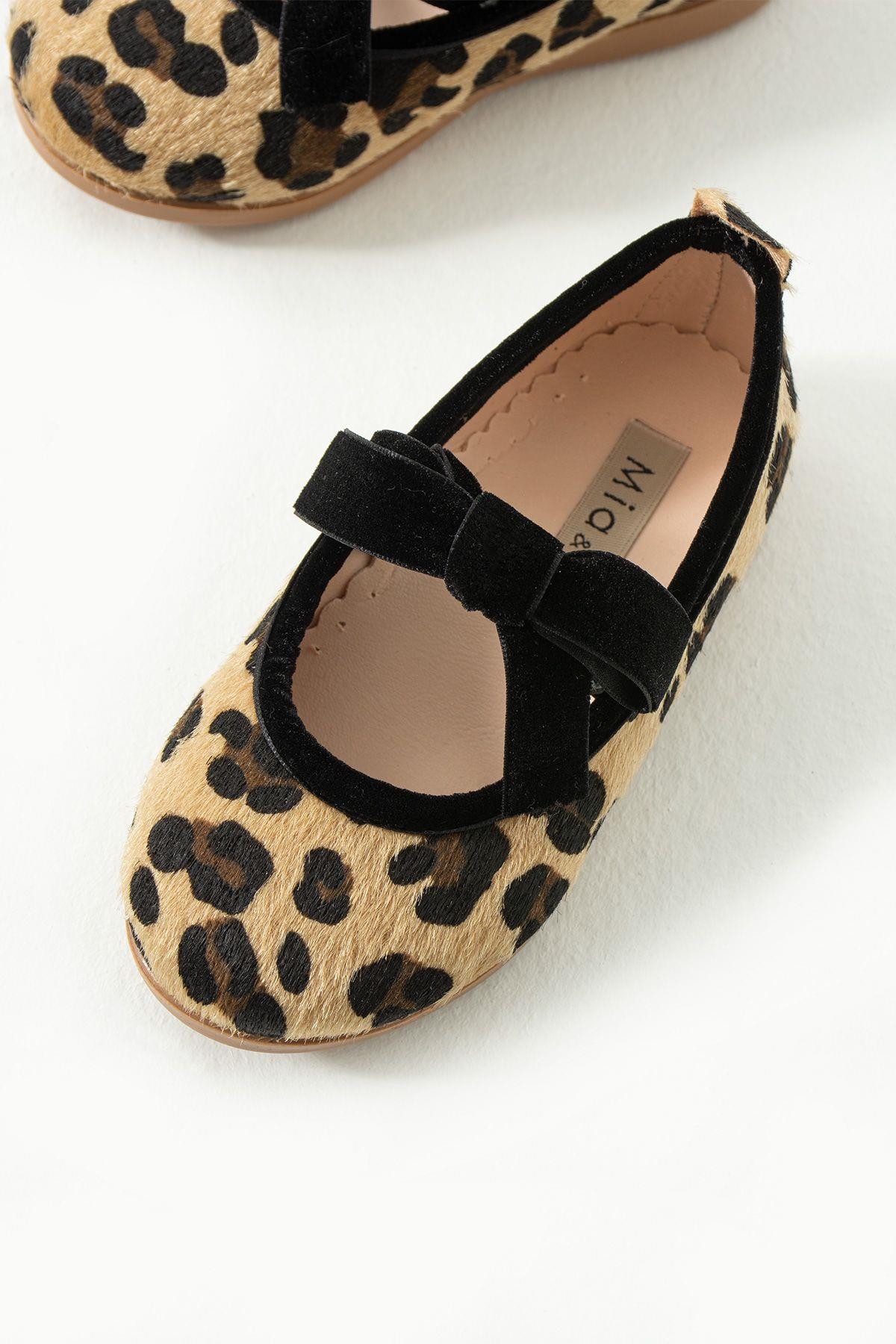 Kız Çocuk Leopar Babet Ayakkabı-Kız Çocuk Ayakkabı& Bot-Bebegimindolabinda.com