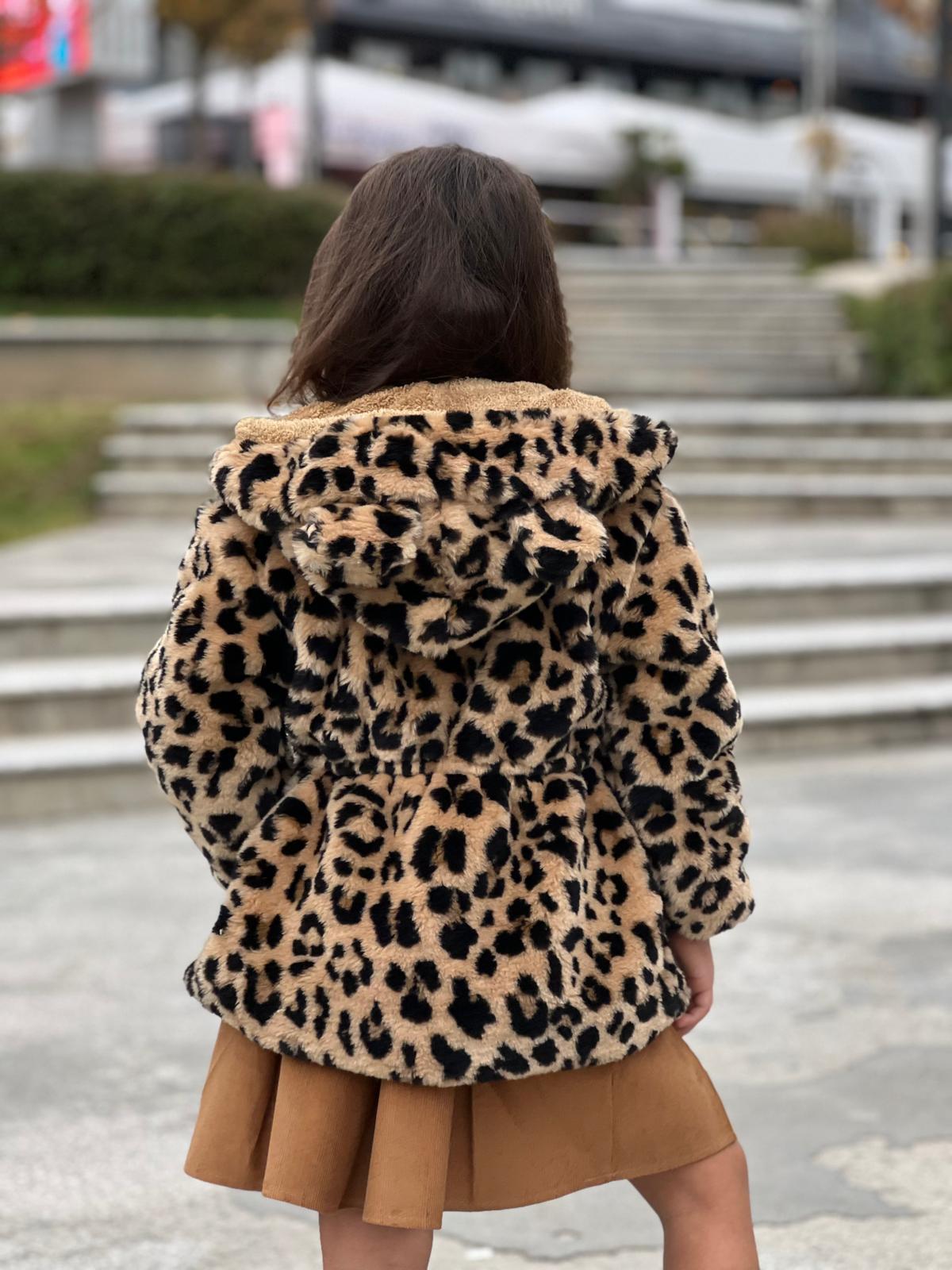 Kız Çocuk Leopar Mont-Kız Çocuk Mont-Bebegimindolabinda.com