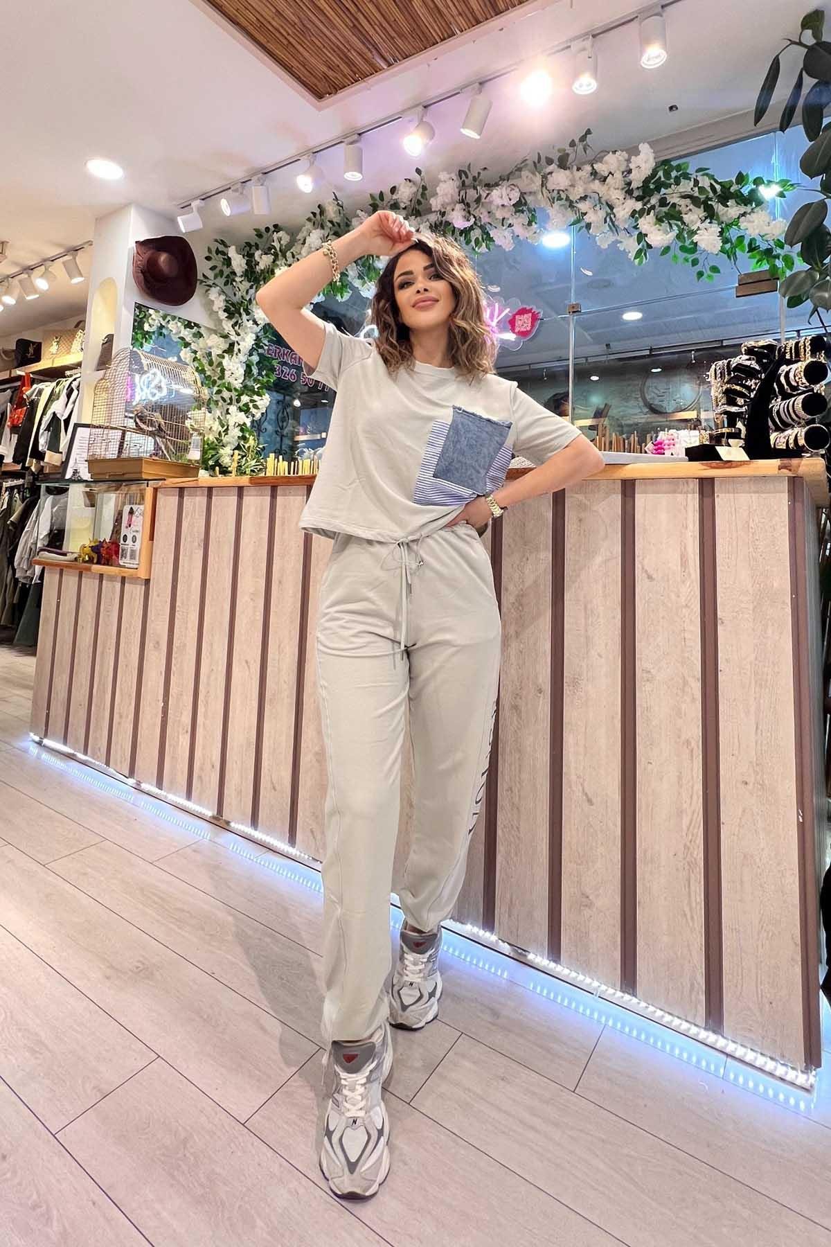 Eswomes Bel Bağlamalı Eşofman Takımı Mint Yeşili
