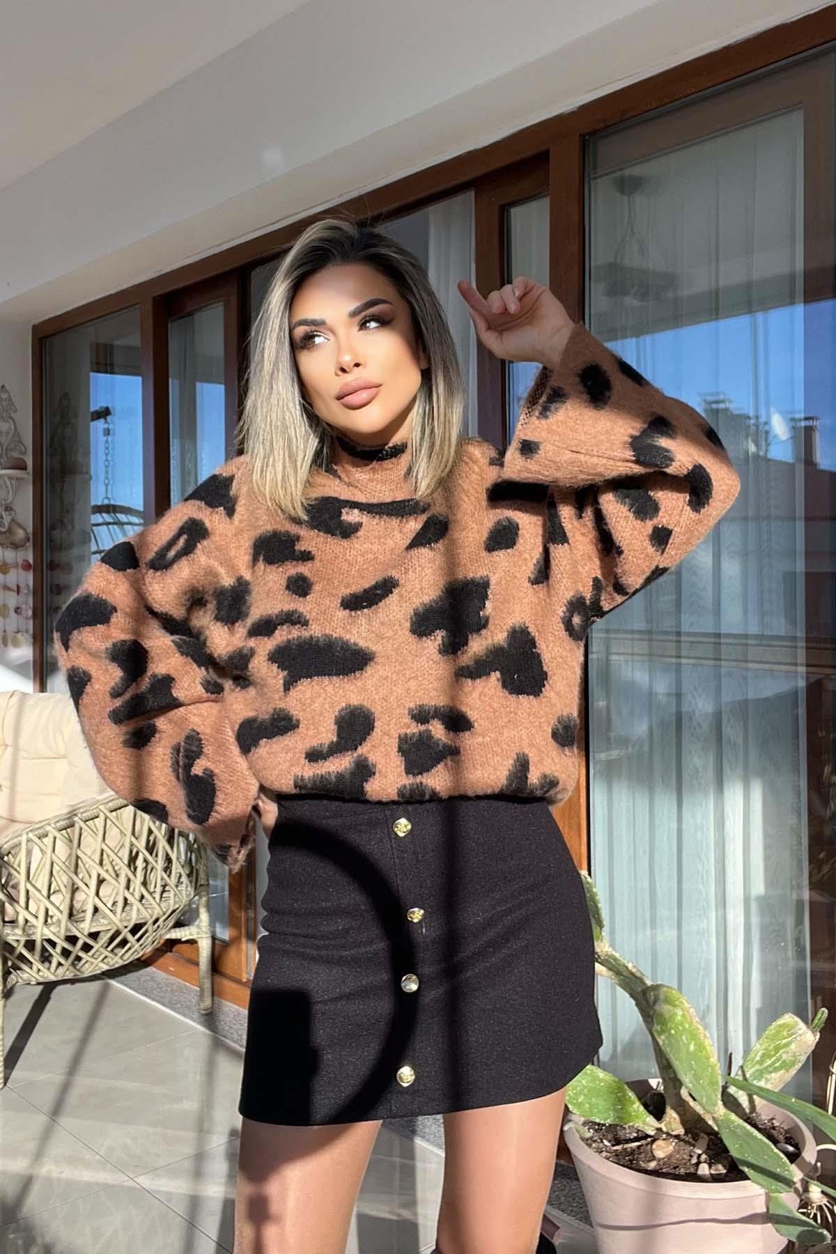 Eswomes Düğme Detay Mini Kaşe Etek Siyah