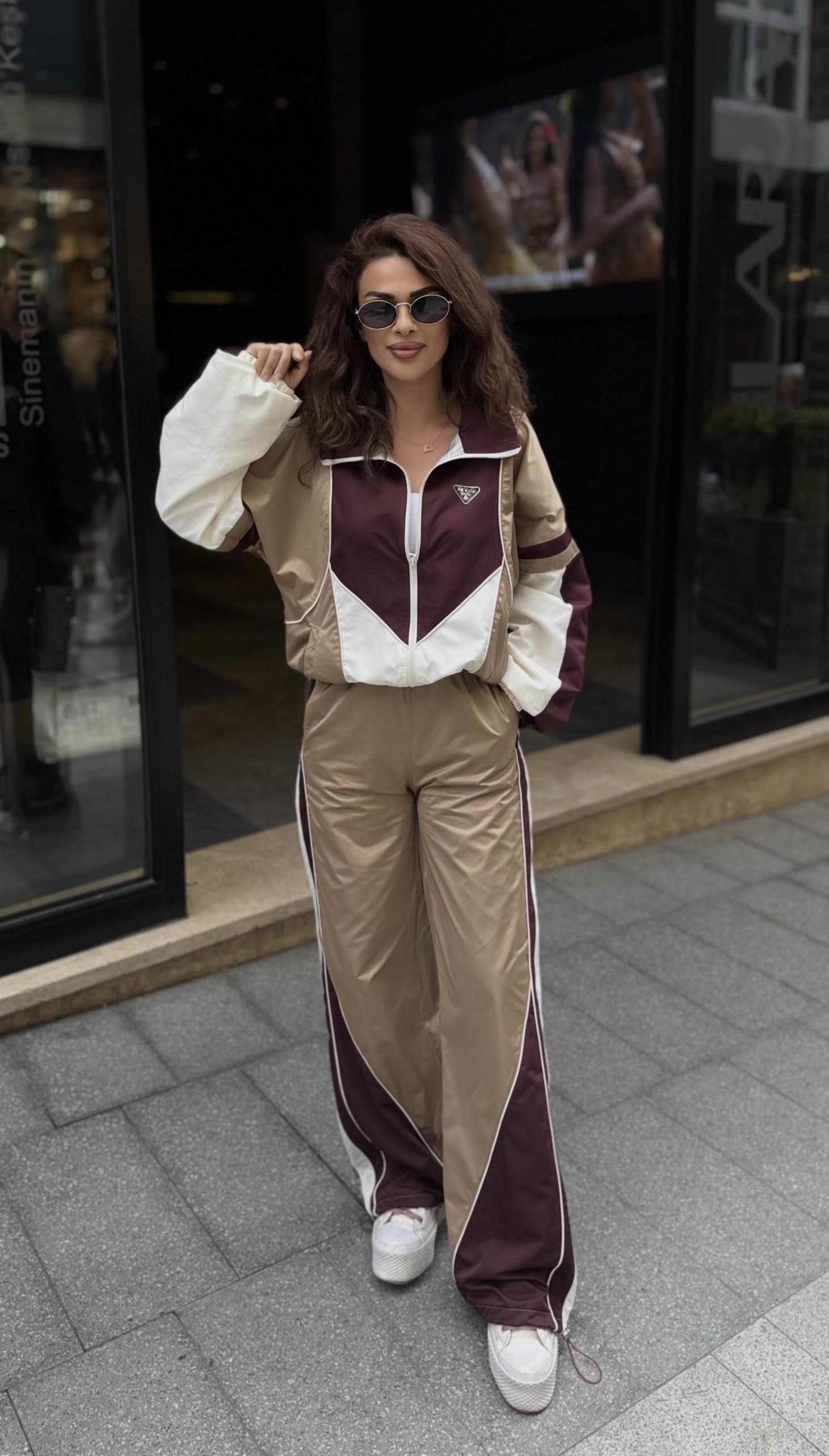 Eswomes Paraşüt Kumaş Üstü Cepli Takım Bordo