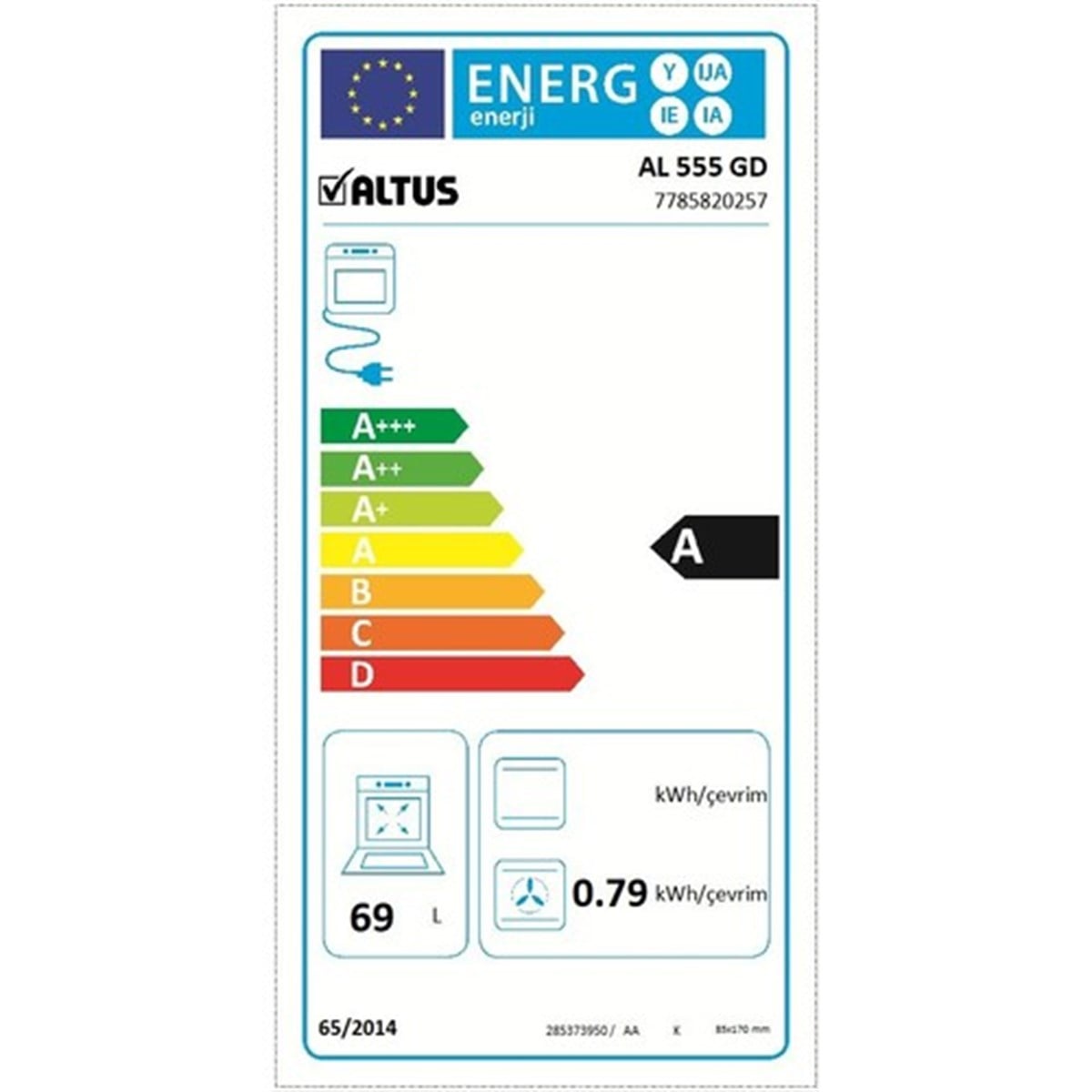 Altus AL 555 GD Doğalgaz Solo Fırın