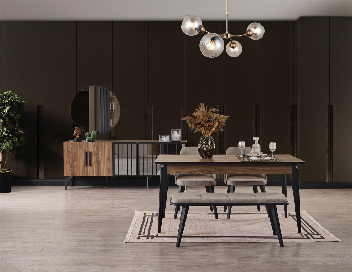 Mimarca Asel Yemek Odası Takımı (4SAN+BENCH) (ÜNİTESİZ)