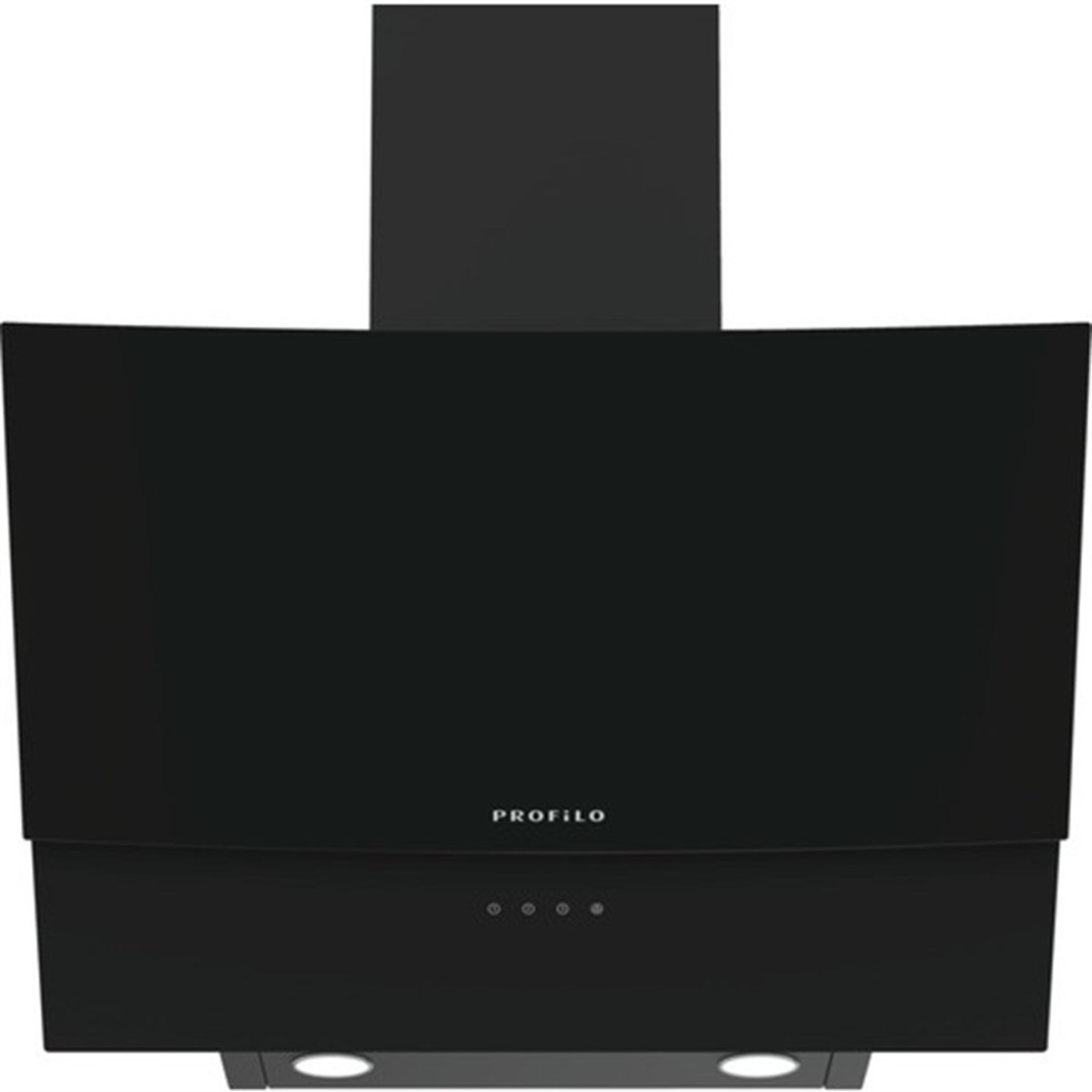 Profilo Dve6G560 Siyah Duvar Tipi Eğimli Cam Davlumbaz